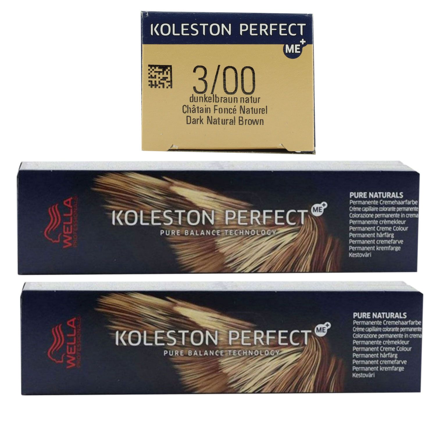 Wella Koleston 2 x 60 ml 3/00 dunkelbraun natur intensiv Set