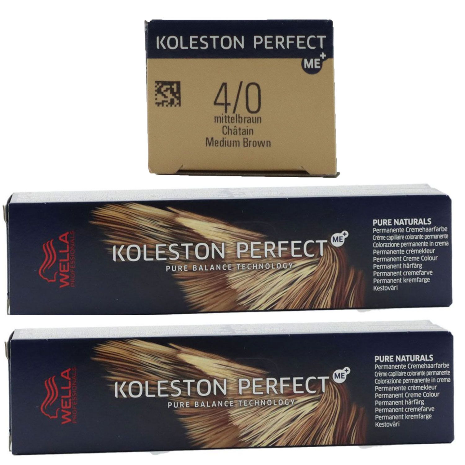 Wella Koleston 2 x 60 ml 4/0 mittelbraun Set
