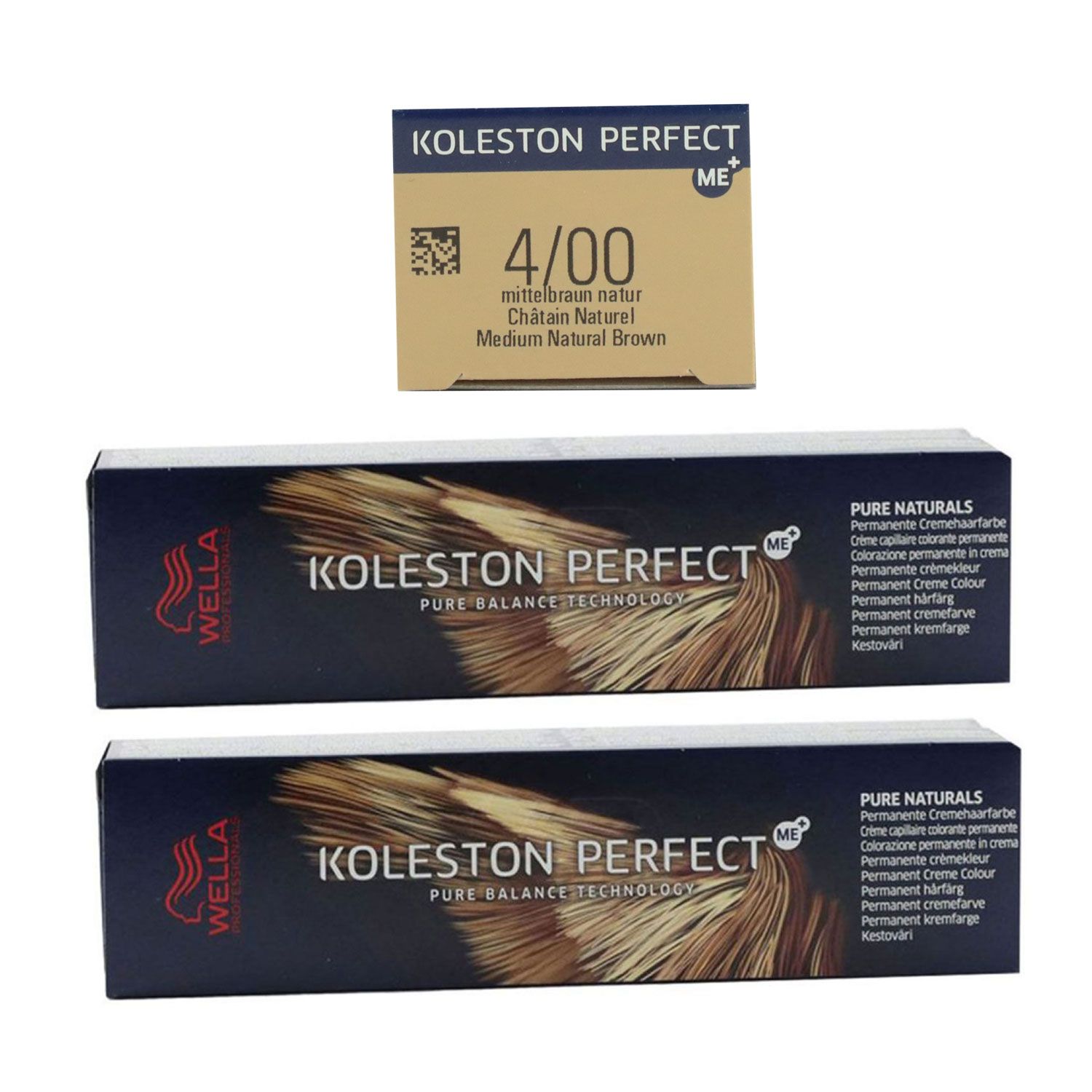 Wella Koleston 2 x 60 ml 4/00 mittelbraun natur Set