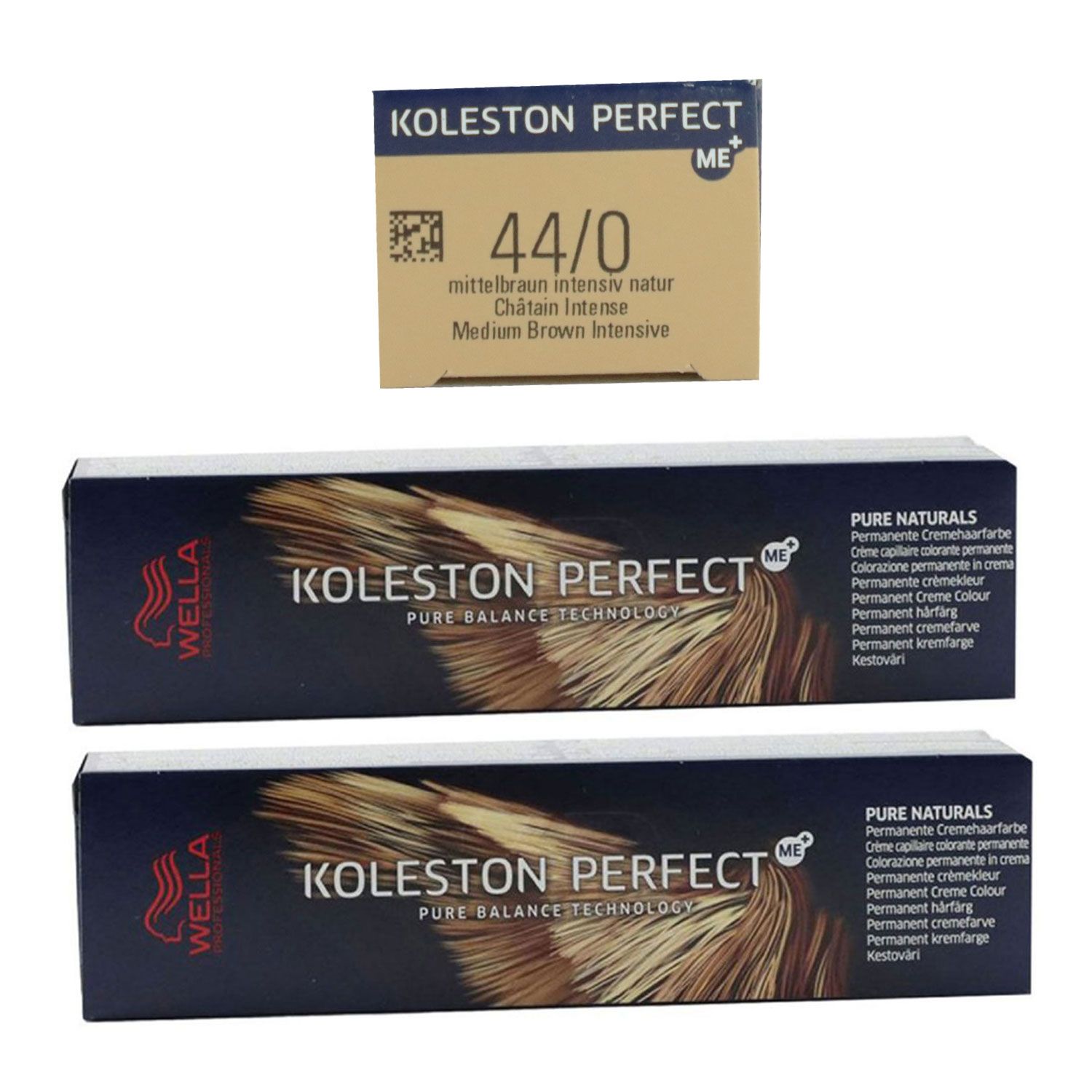 Wella Koleston 2 x 60 ml 44/0 mittelbraun intensiv natur Set