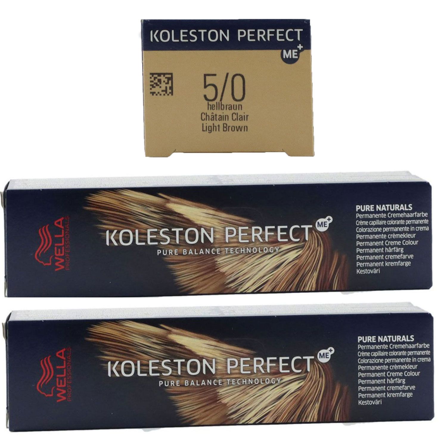 Wella Koleston 2 x 60 ml 5/0 hellbraun Set