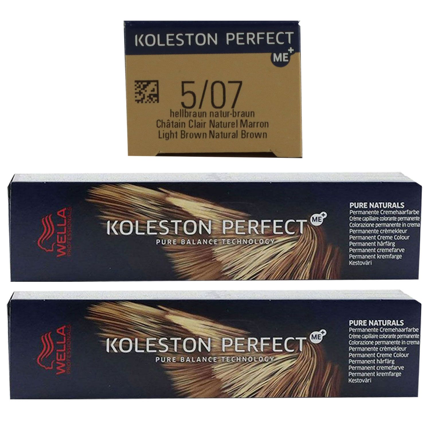 Wella Koleston 2 x 60 ml 5/07 hellbraun natur braun Set