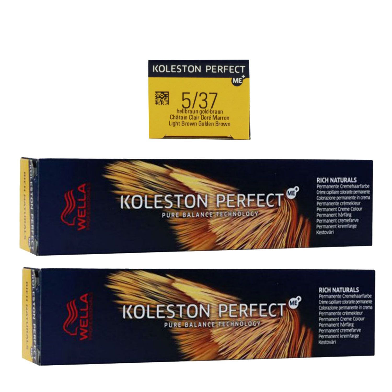 Wella Koleston 2 x 60 ml 5/37 hellbraun gold braun Set