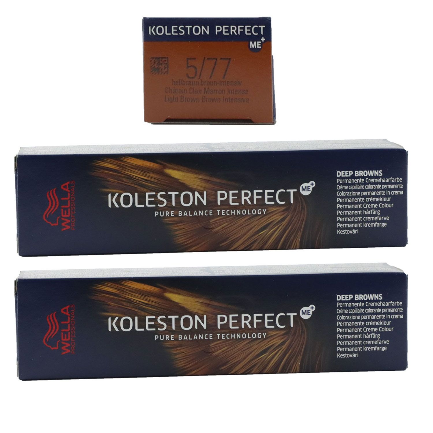 Wella Koleston 2 x 60 ml 5/77 hellbraun braun-intensiv Set