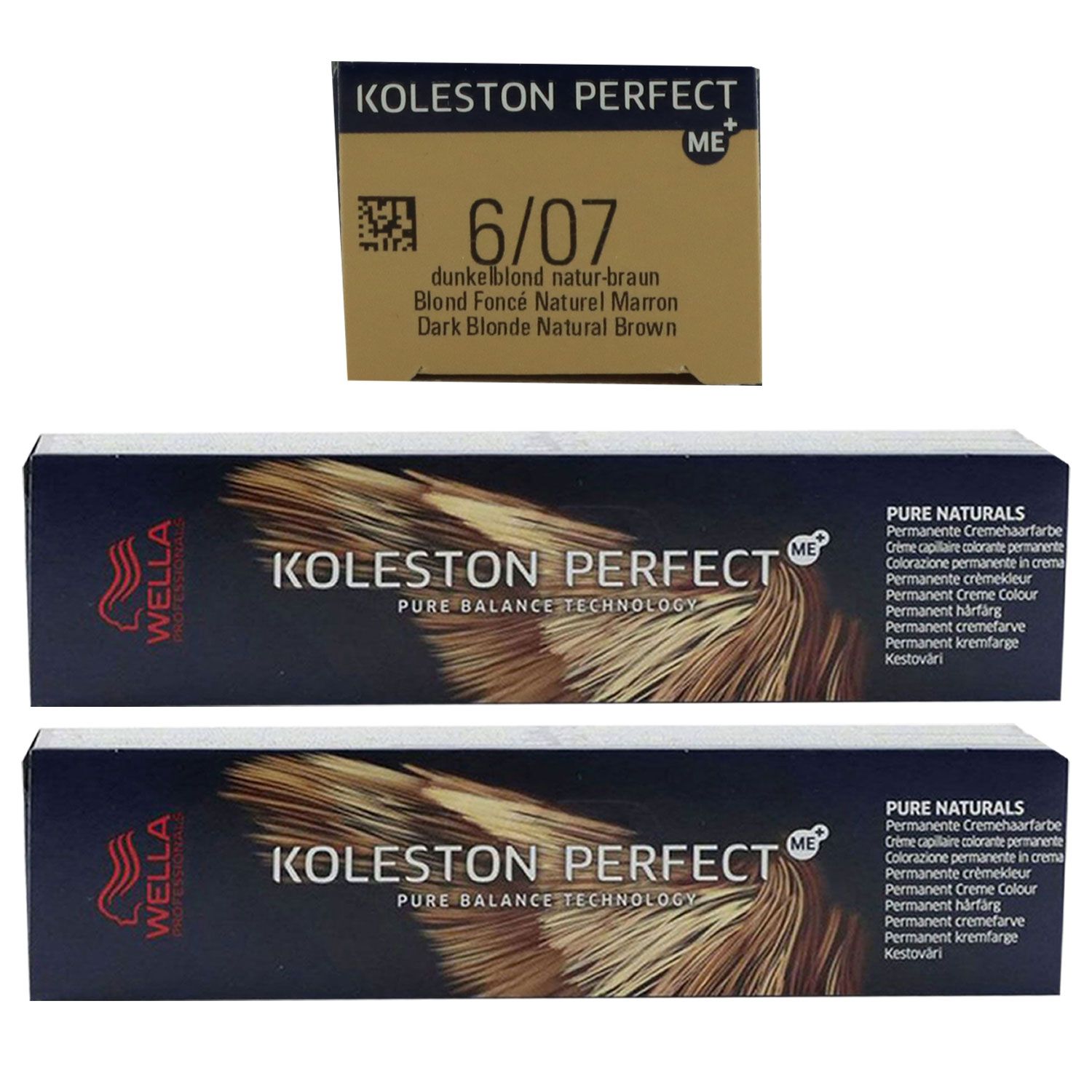 Wella Koleston 2 x 60 ml 6/07 dunkelblond natur braun Set