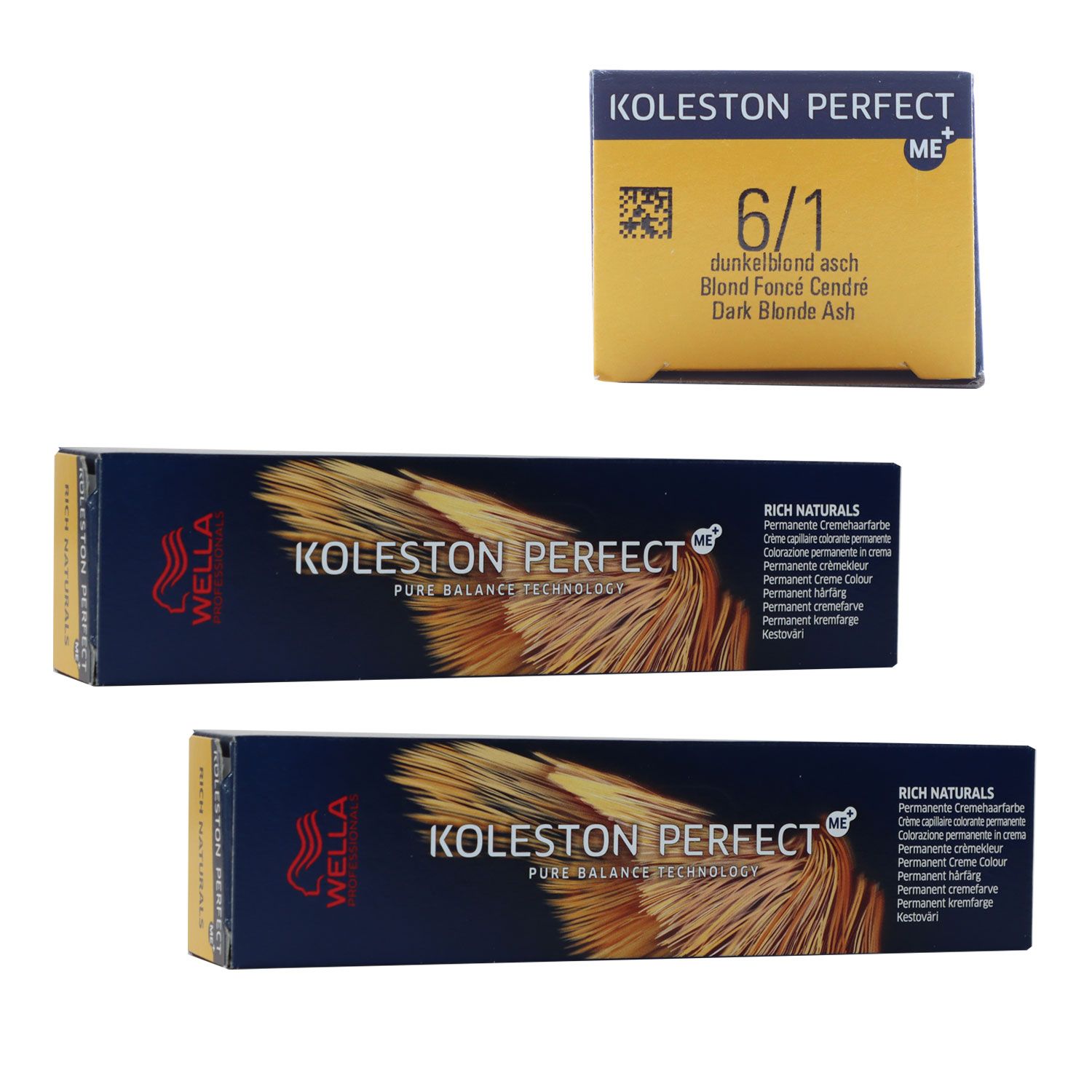 Wella Koleston 2 x 60 ml 6/1 dunkelblond asch Set
