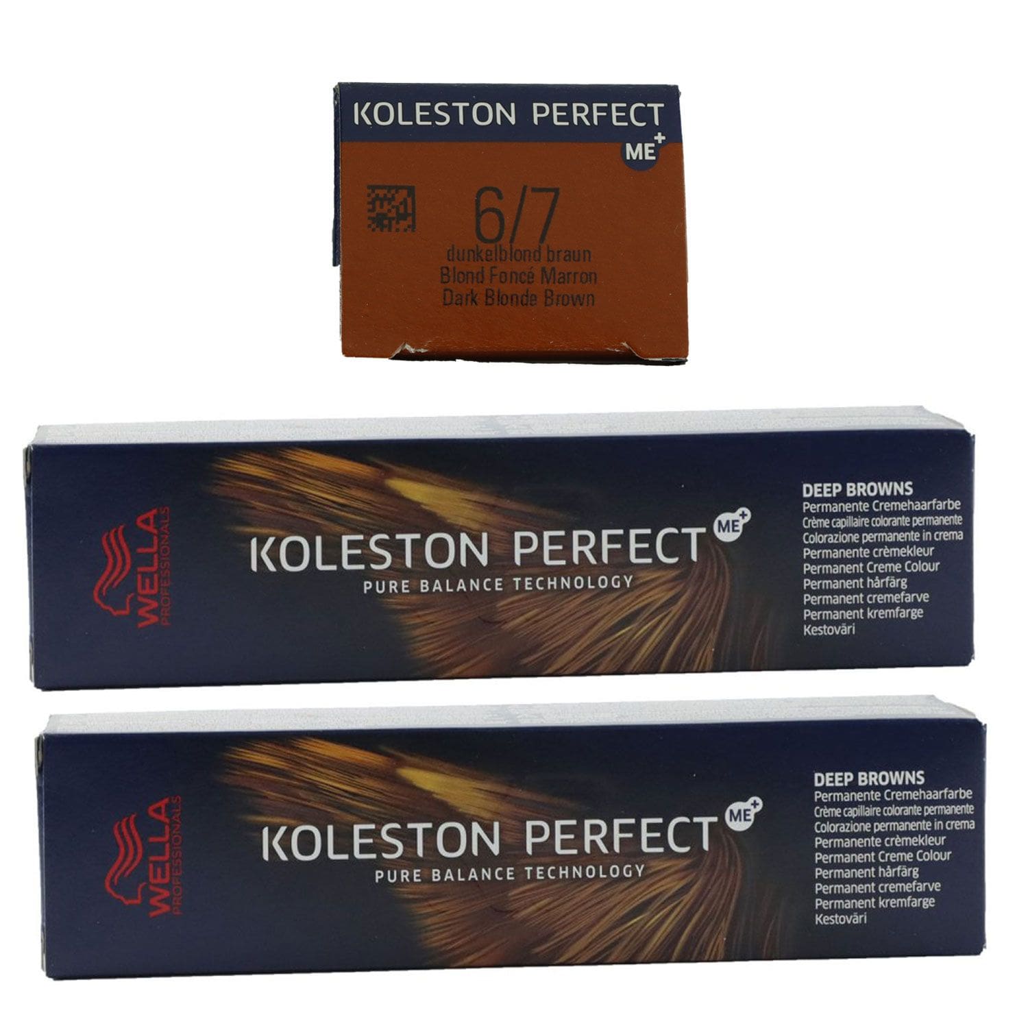 Wella Koleston 2 x 60 ml 6/7 dunkelblond braun Set