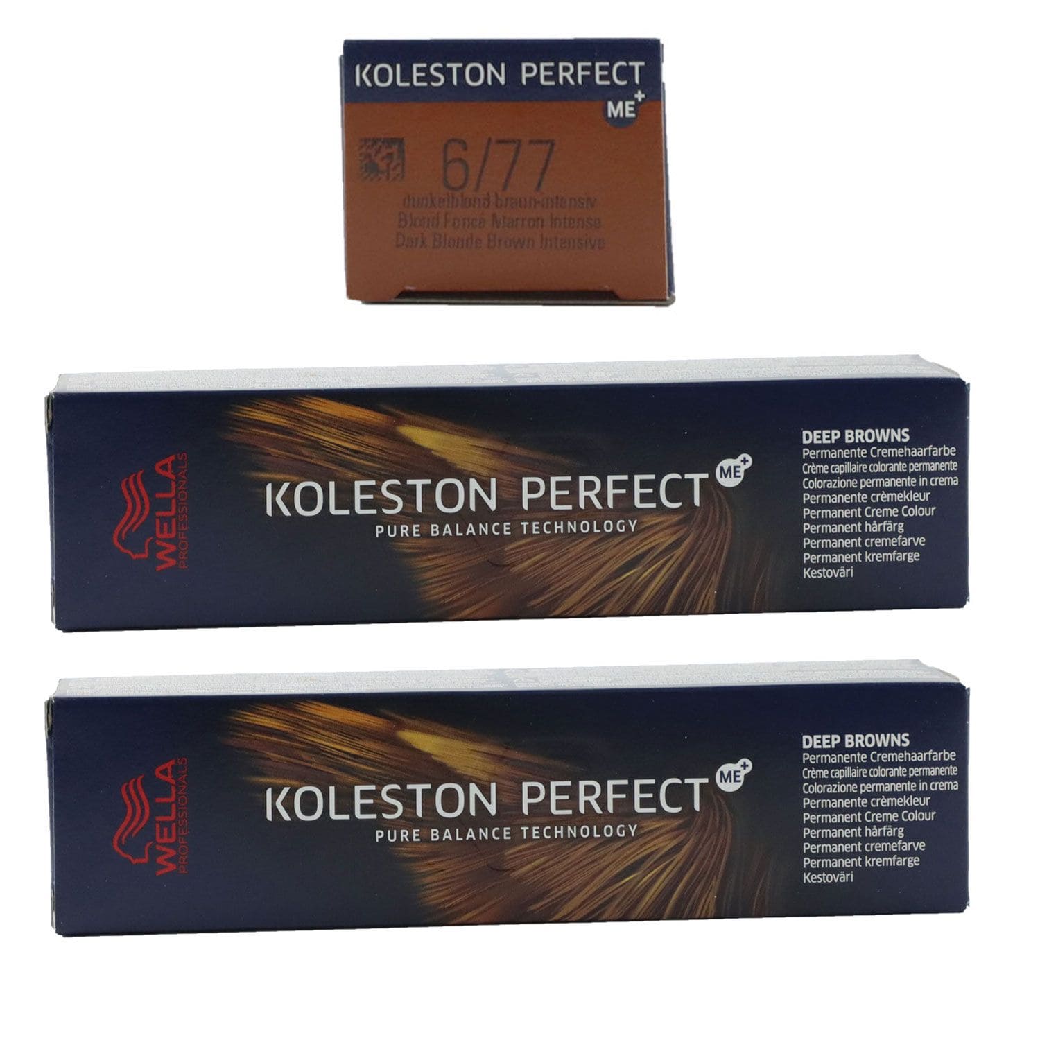 Wella Koleston 2 x 60 ml 6/77 dunkelblond braun-intensiv Set