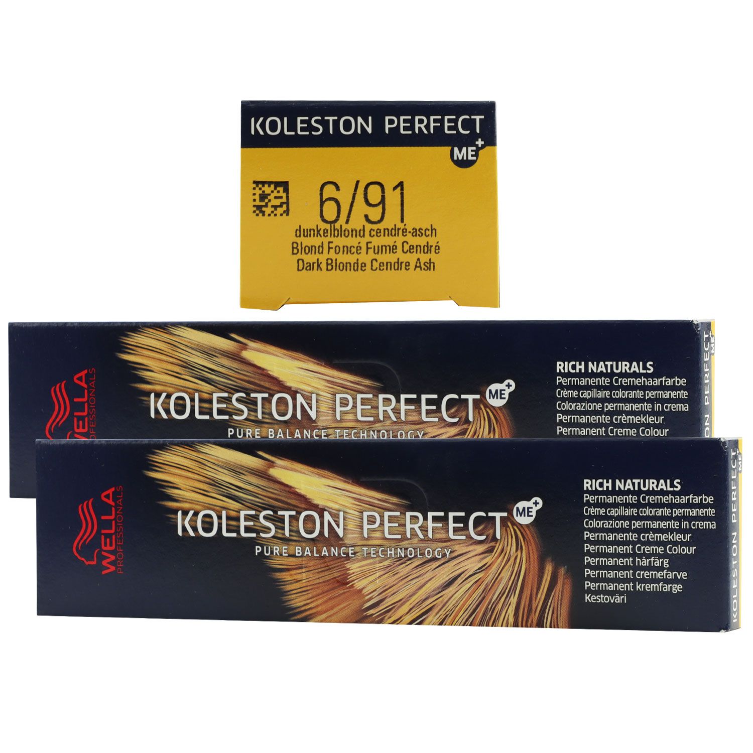 Wella Koleston 2 x 60 ml 6/91 dunkelblond cendre asch Set