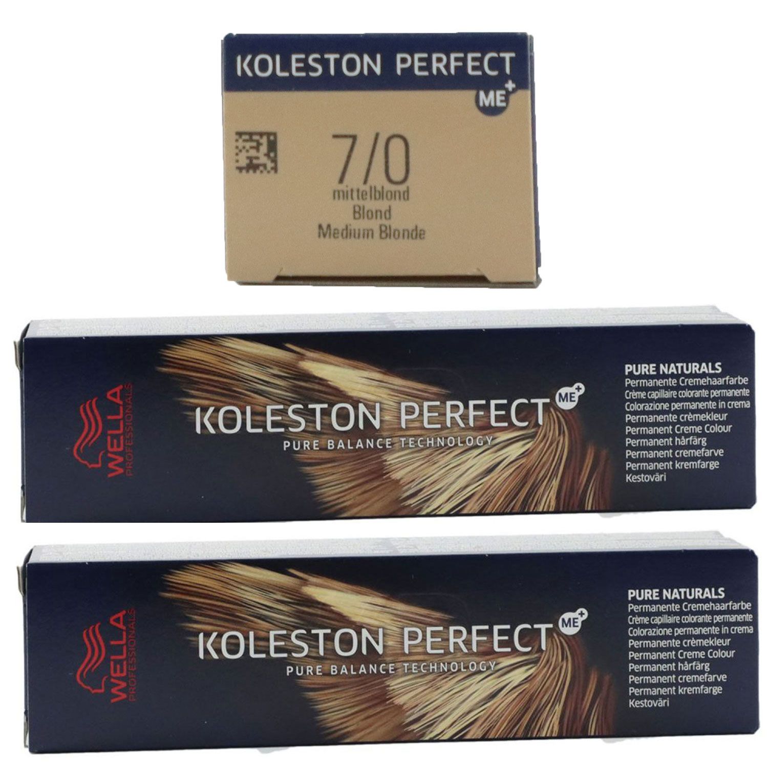 Wella Koleston 2 x 60 ml 7/0 mittelblond Set