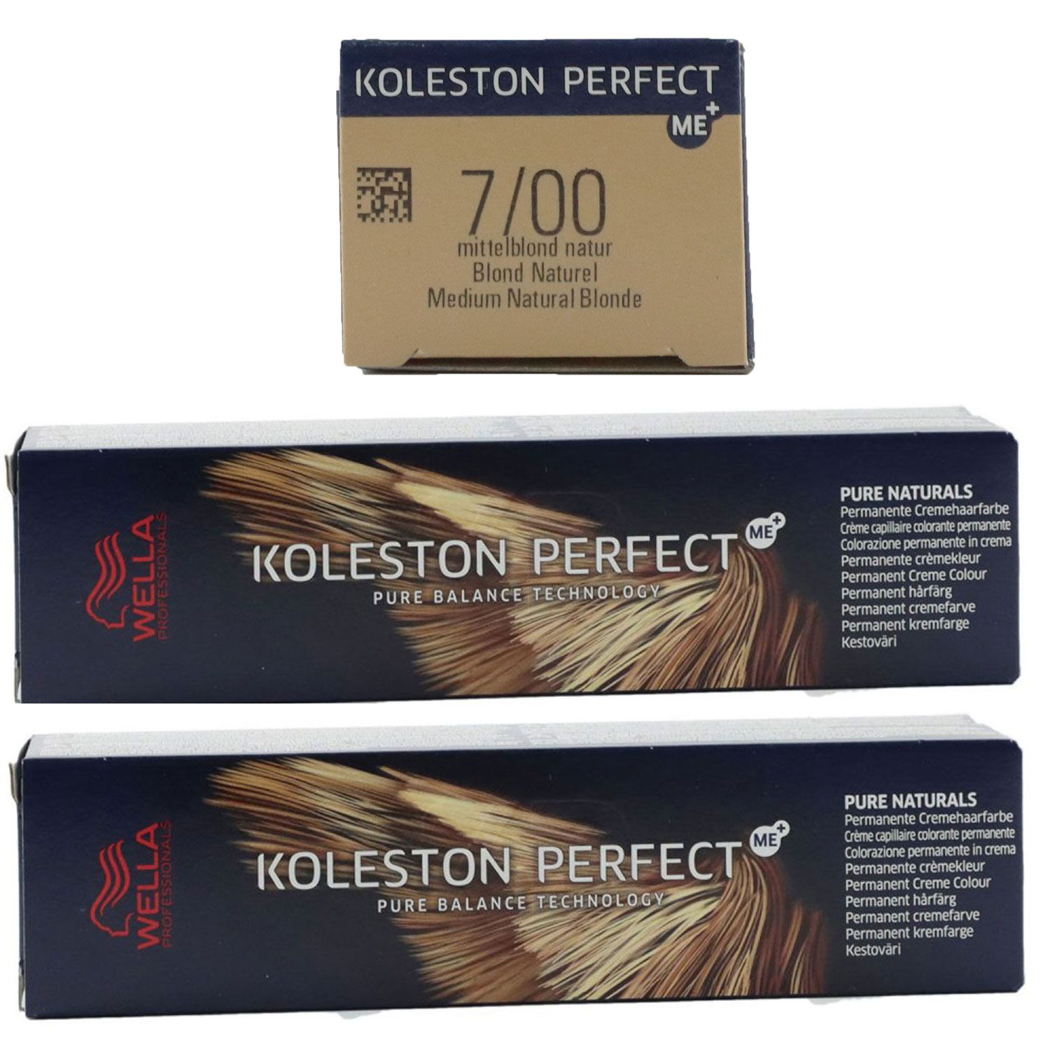 Wella Koleston 2 x 60 ml 7/00 mittelblond natur Set