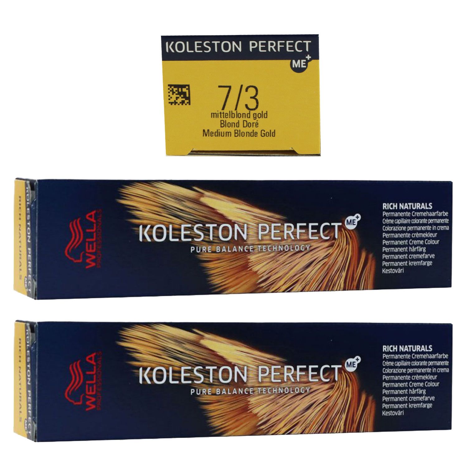Wella Koleston 2 x 60 ml 7/3 mittelblond gold Set