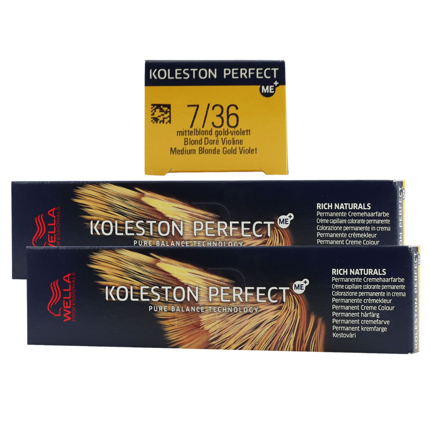 Wella Koleston 2 x 60 ml 7/36 mittelblond gold violett Set