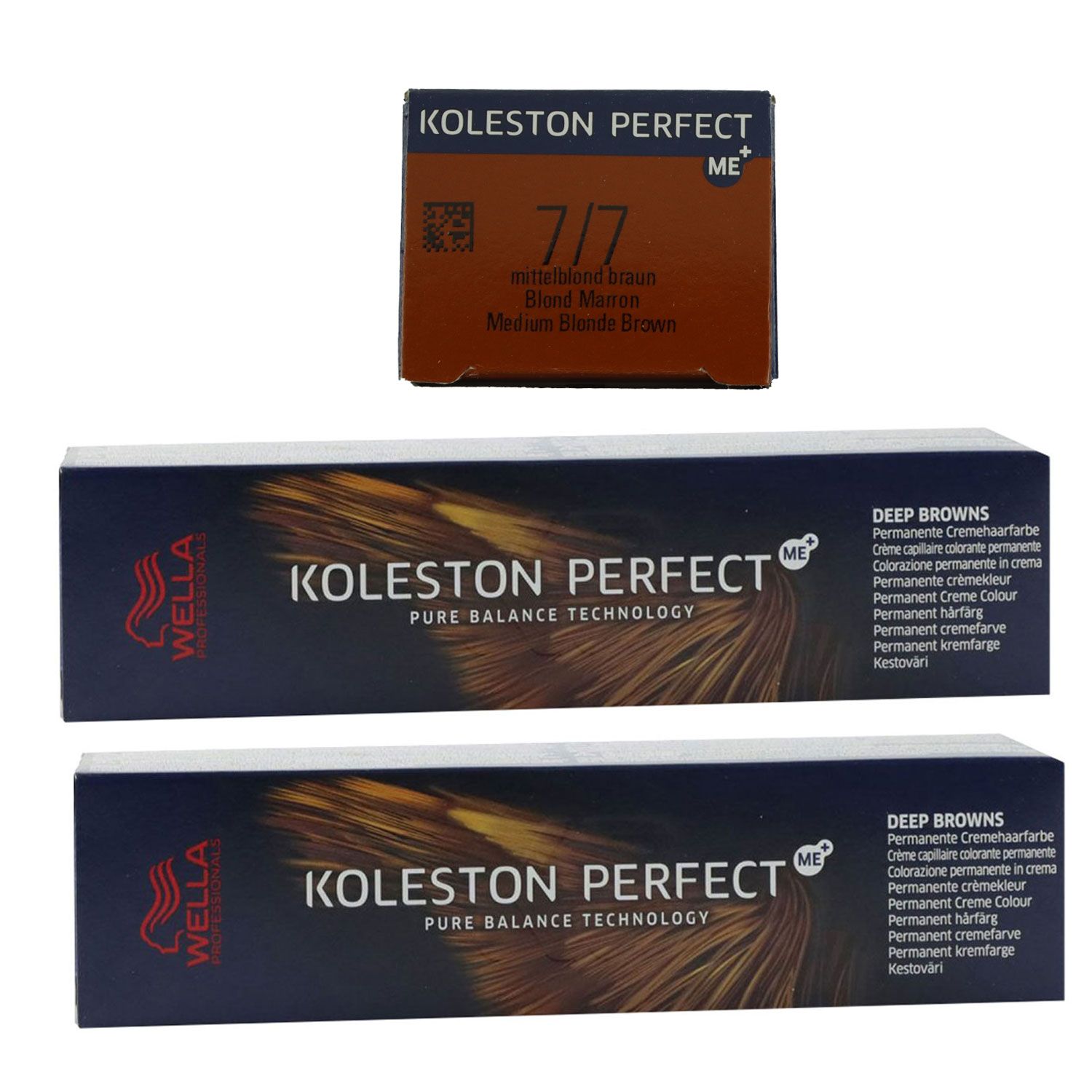 Wella Koleston 2 x 60 ml 7/7 mittelblond braun Set