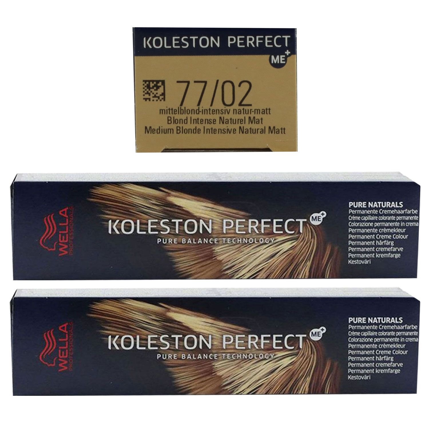 Wella Koleston 2 x 60 ml 77/02 mittelblond intensiv natur matt Set