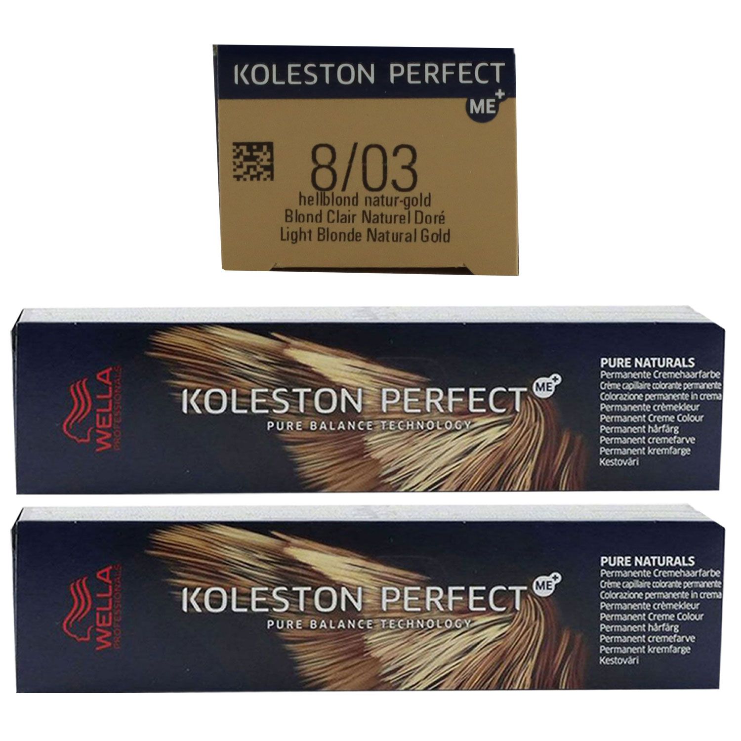 Wella Koleston 2 x 60 ml 8/03 hellblond natur gold Set