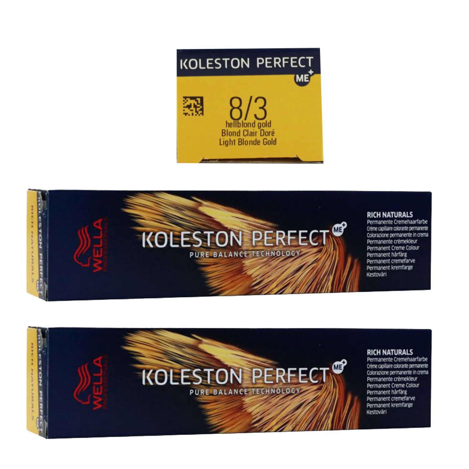 Wella Koleston 2 x 60 ml 8/3 hellblond gold Set
