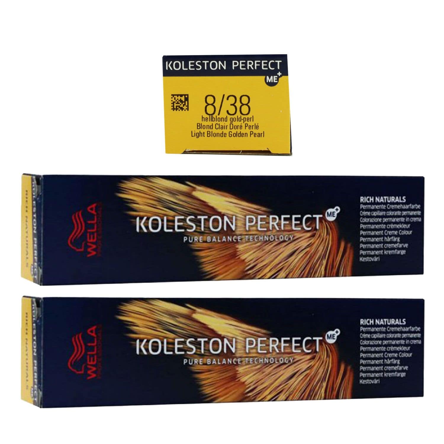 Wella Koleston 2 x 60 ml 8/38 hellblond gold pearl Set