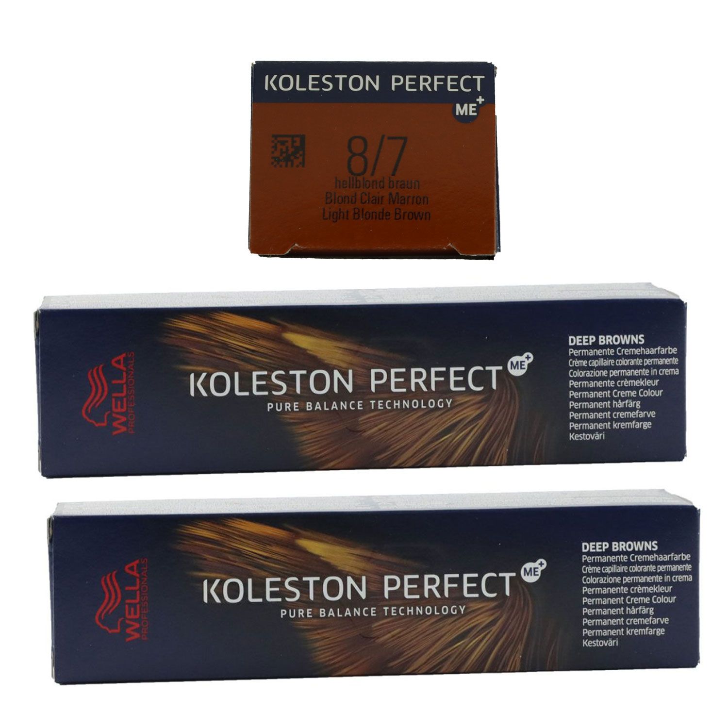 Wella Koleston 2 x 60 ml 8/7 hellblond braun Set