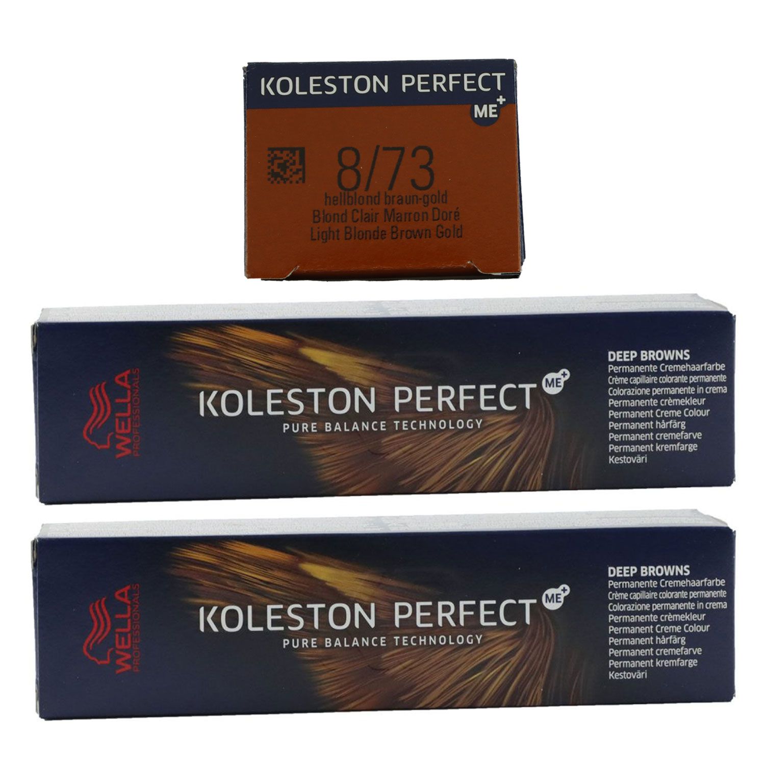 Wella Koleston 2 x 60 ml 8/73 hellblond braun gold Set