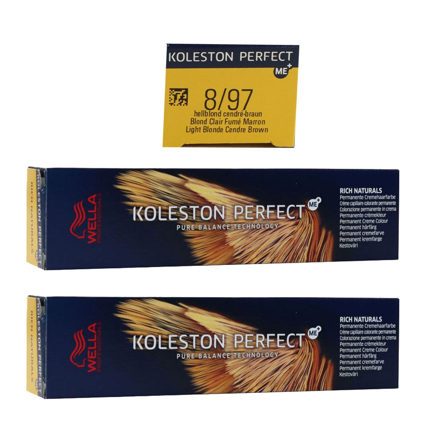 Wella Koleston 2 x 60 ml 8/97 hellblond cendre braun Set
