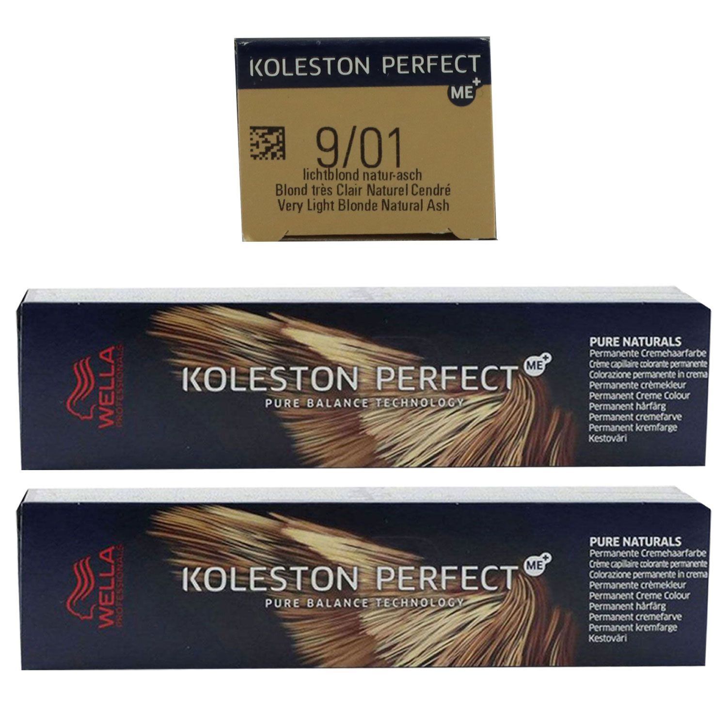 Wella Koleston 2 x 60 ml 9/01 lichtblond natur asch Set