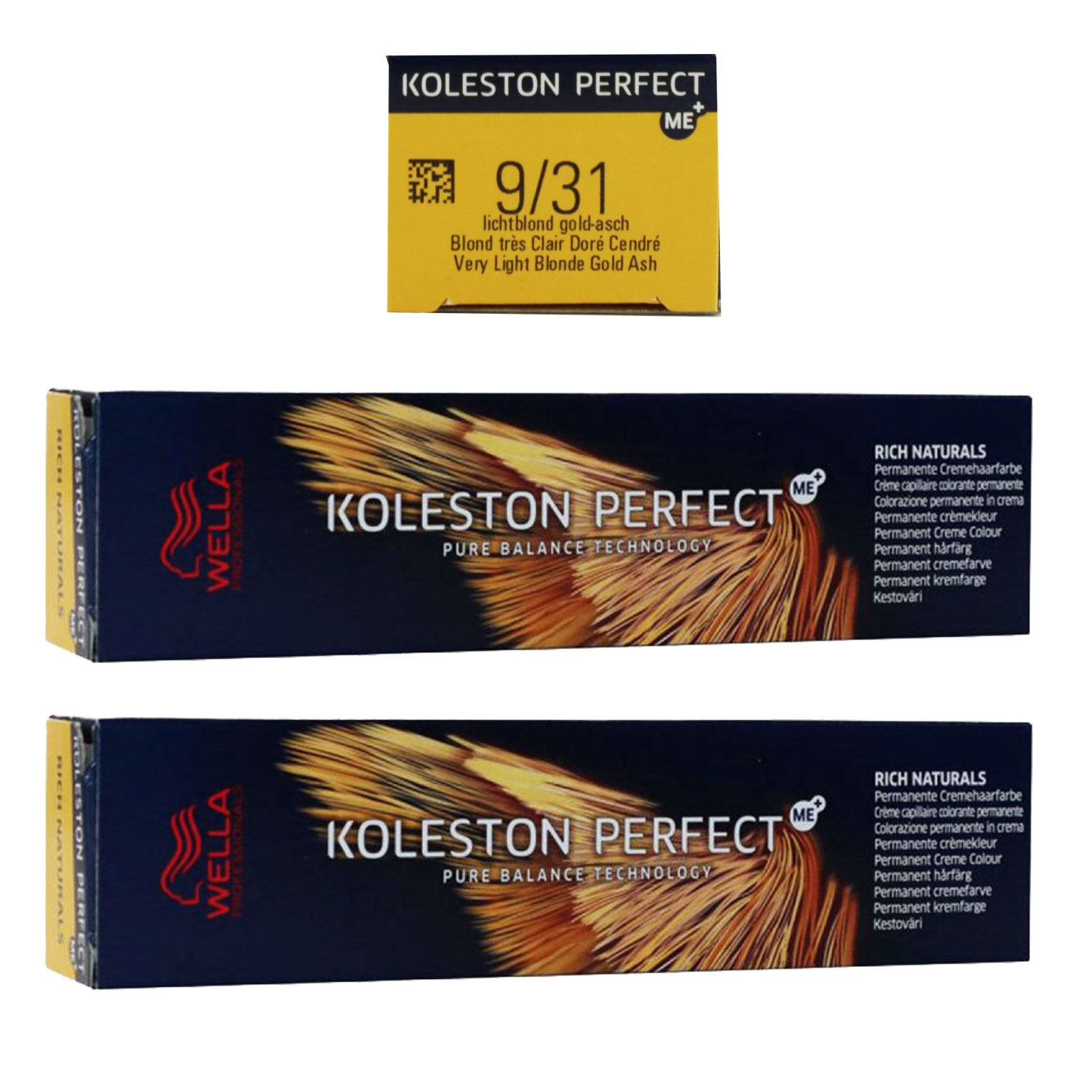 Wella Koleston 2 x 60 ml 9/31 lichtblond gold asch Set