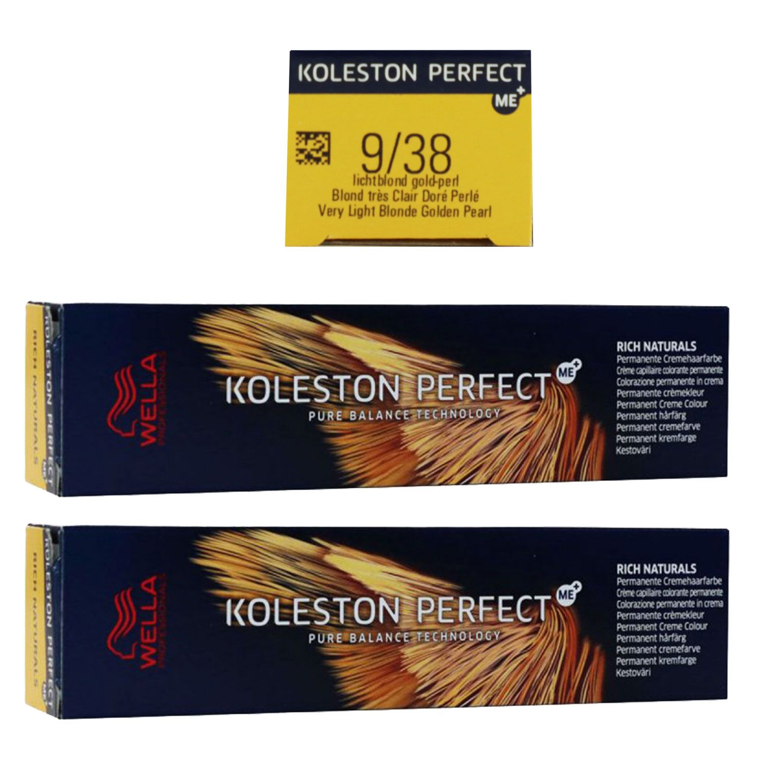 Wella Koleston 2 x 60 ml 9/38 lichtblond gold pearl Set