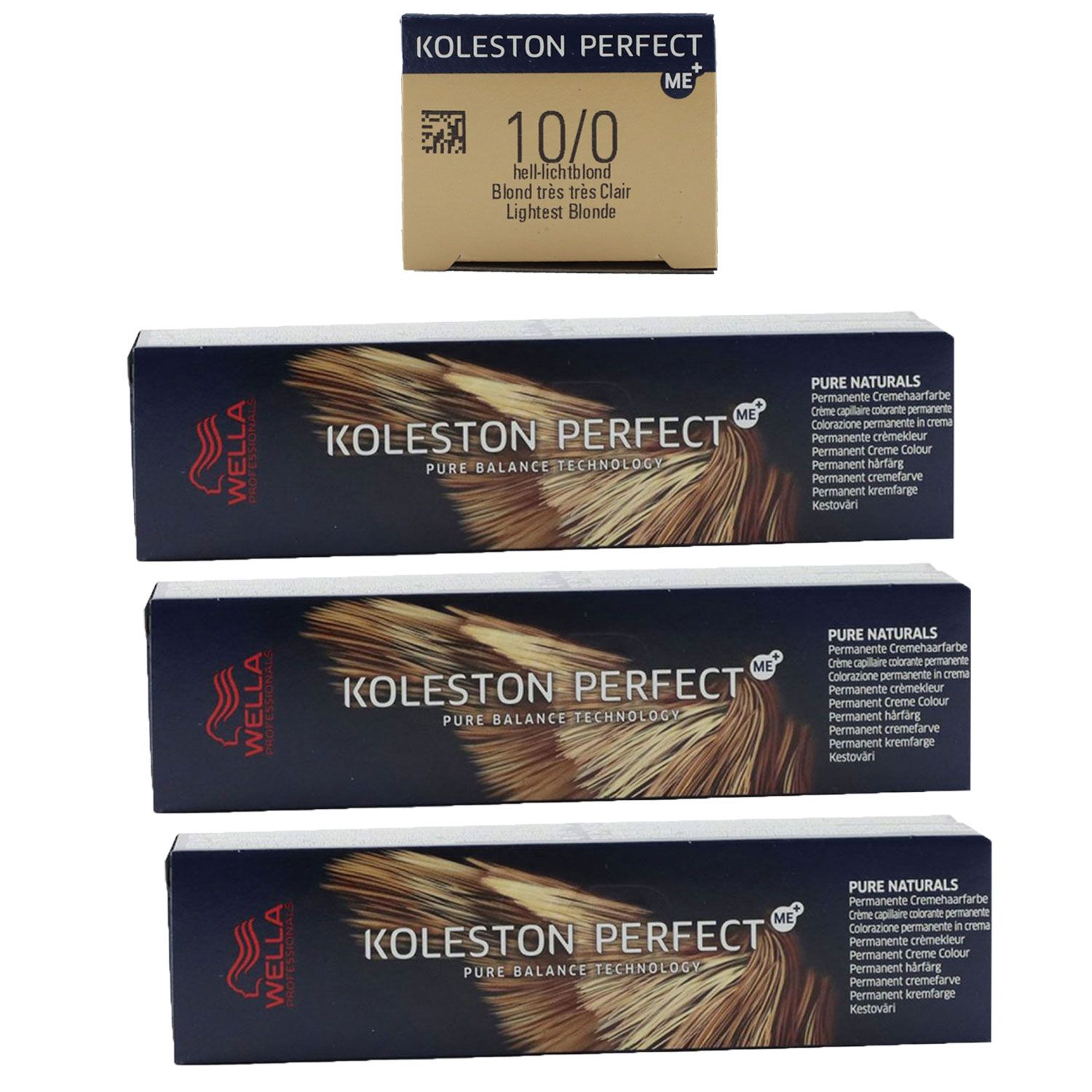 Wella Koleston 3 x 60 ml 10/0 hell lichtblond Set