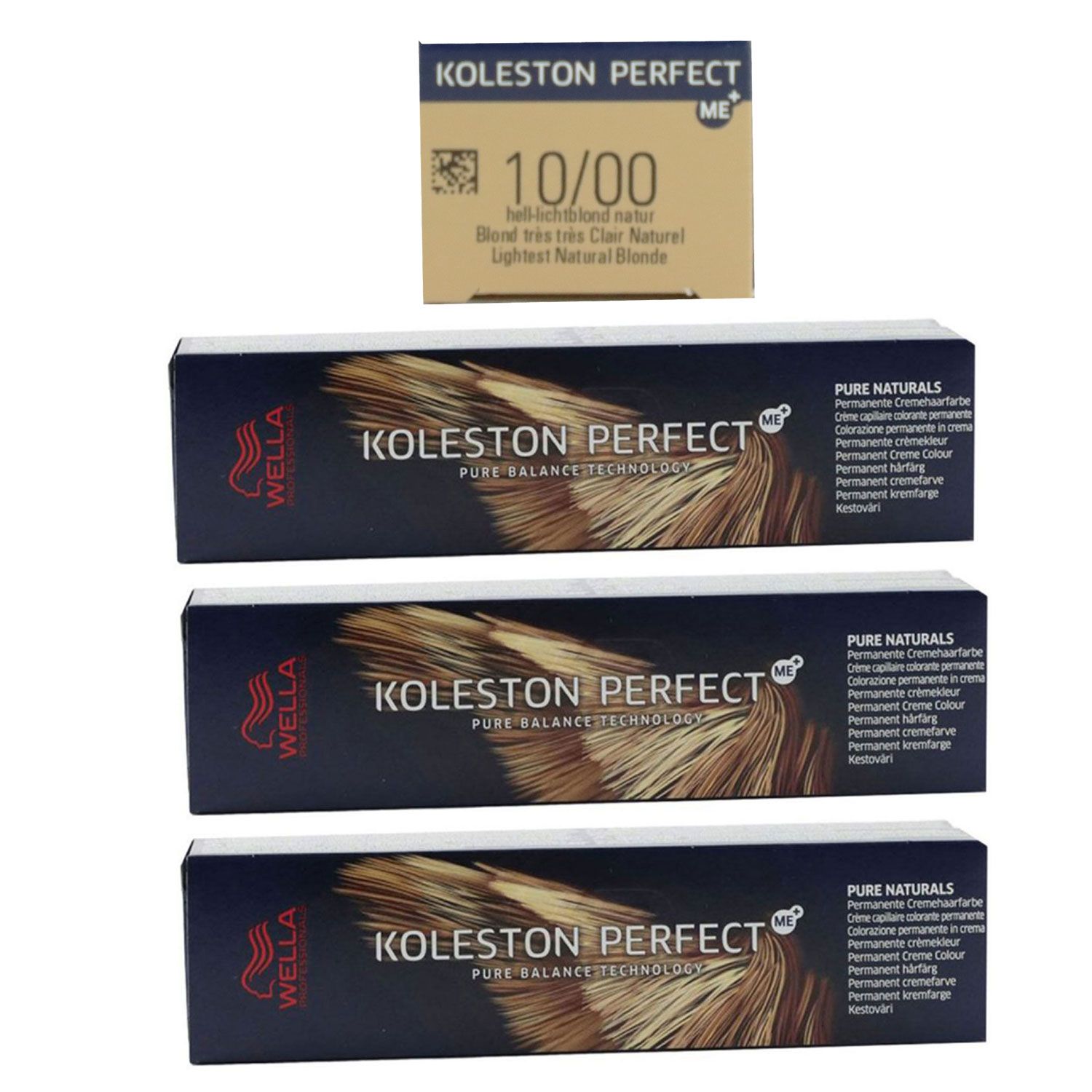 Wella Koleston 3 x 60 ml 10/00 hell lichtblond natur Set
