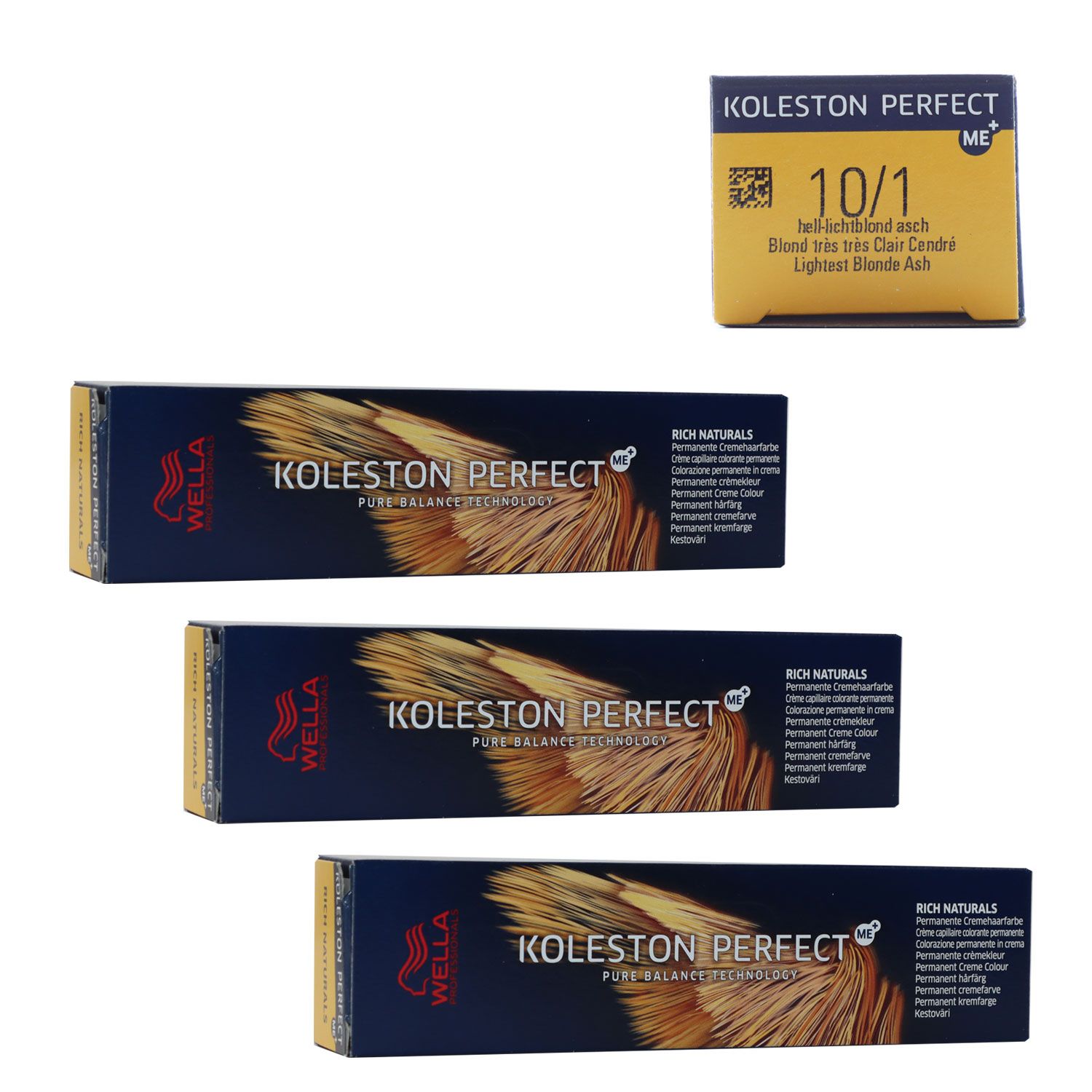 Wella Koleston 3 x 60 ml 10/1 hell lichtblond asch Set