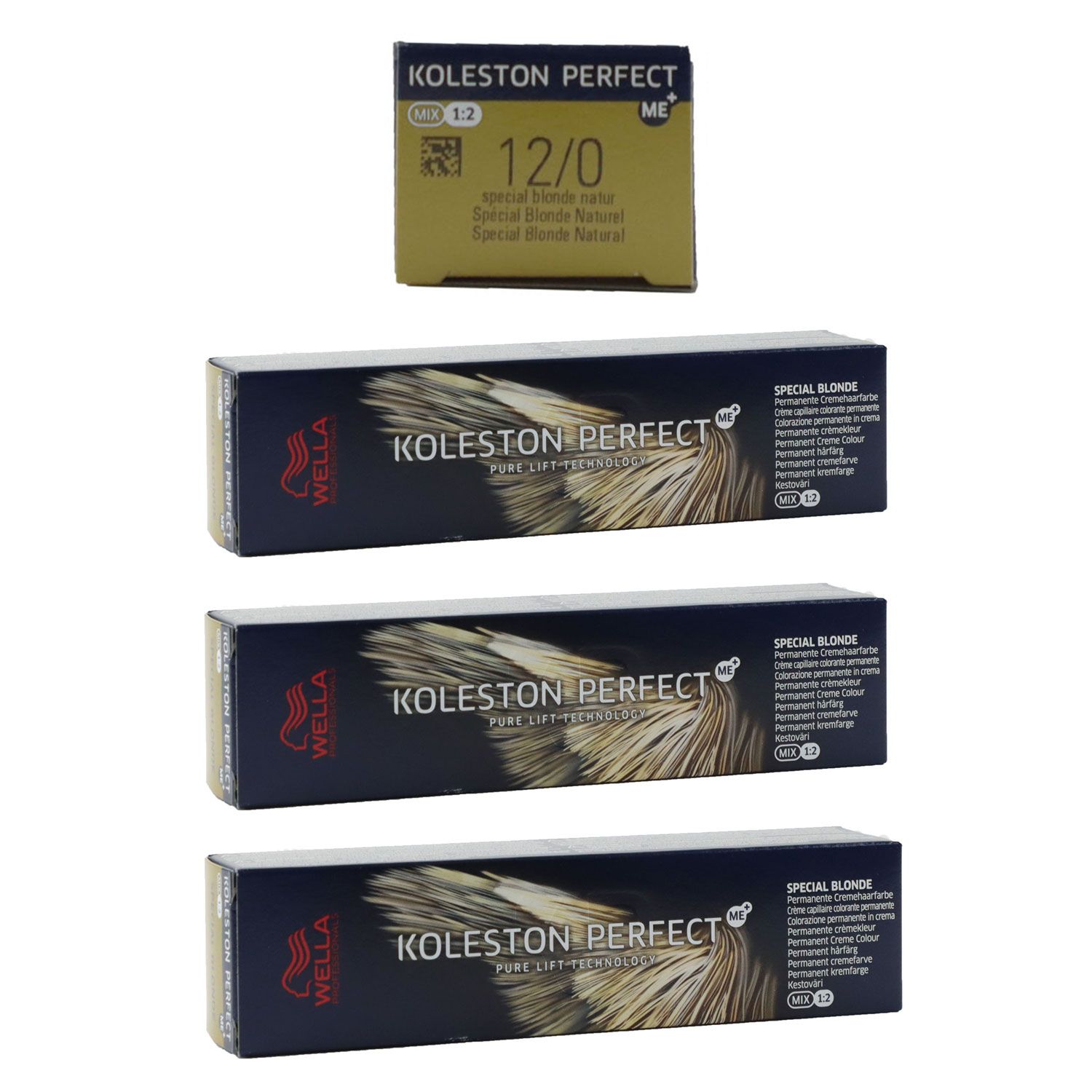 Wella Koleston 3 x 60 ml 12/0 spezialblond natur Set