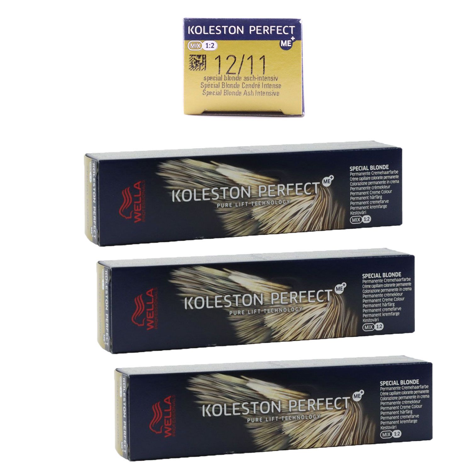 Wella Koleston 3 x 60 ml 12/11 Spezialblond asch intensiv Set