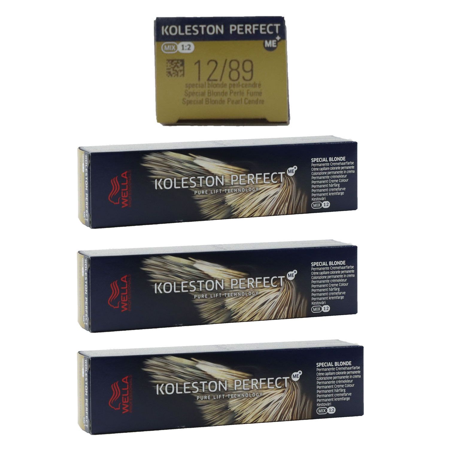Wella Koleston 3 x 60 ml 12/89 Spezialblond perl cendre Set