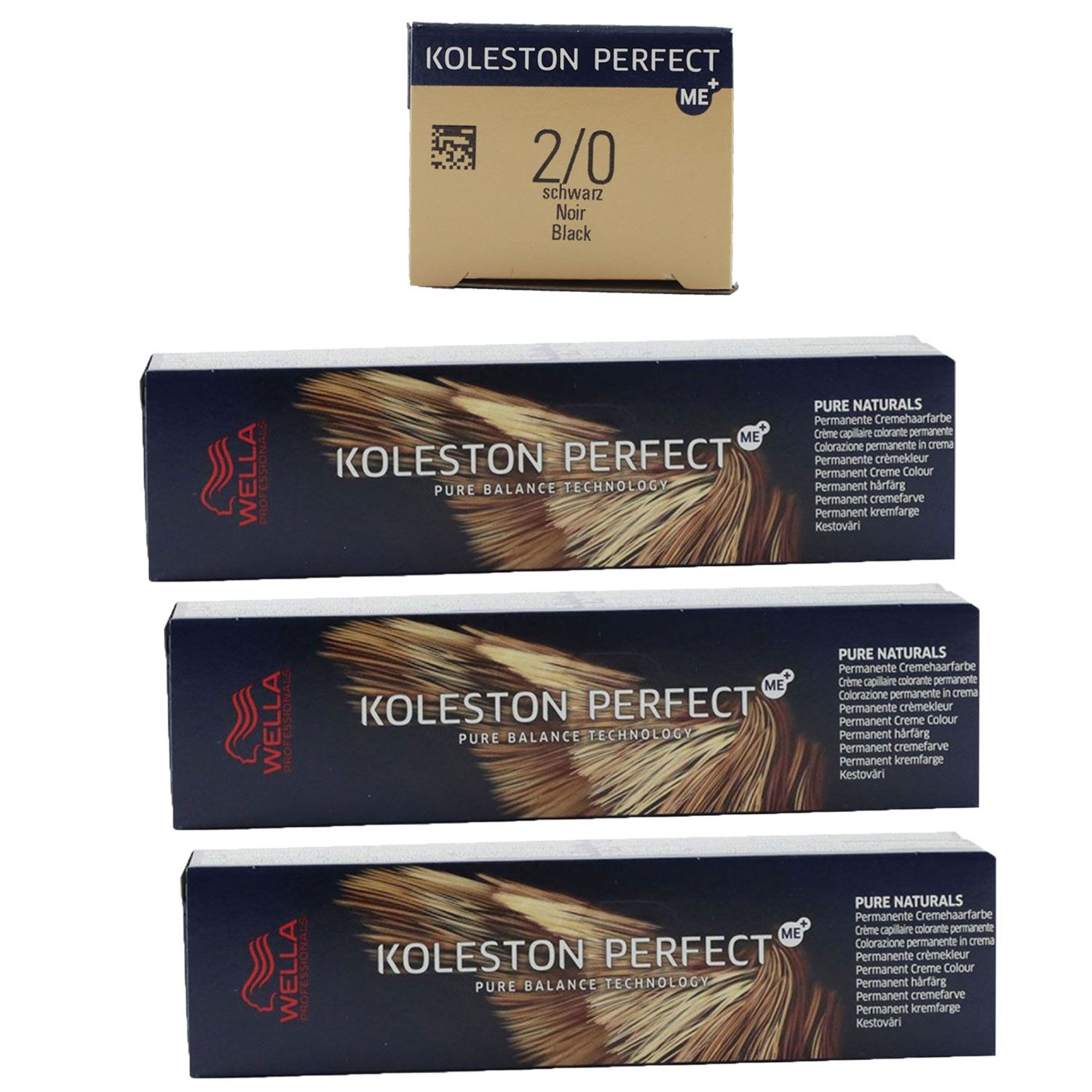 Wella Koleston 3 x 60 ml 2/0 schwarz Set