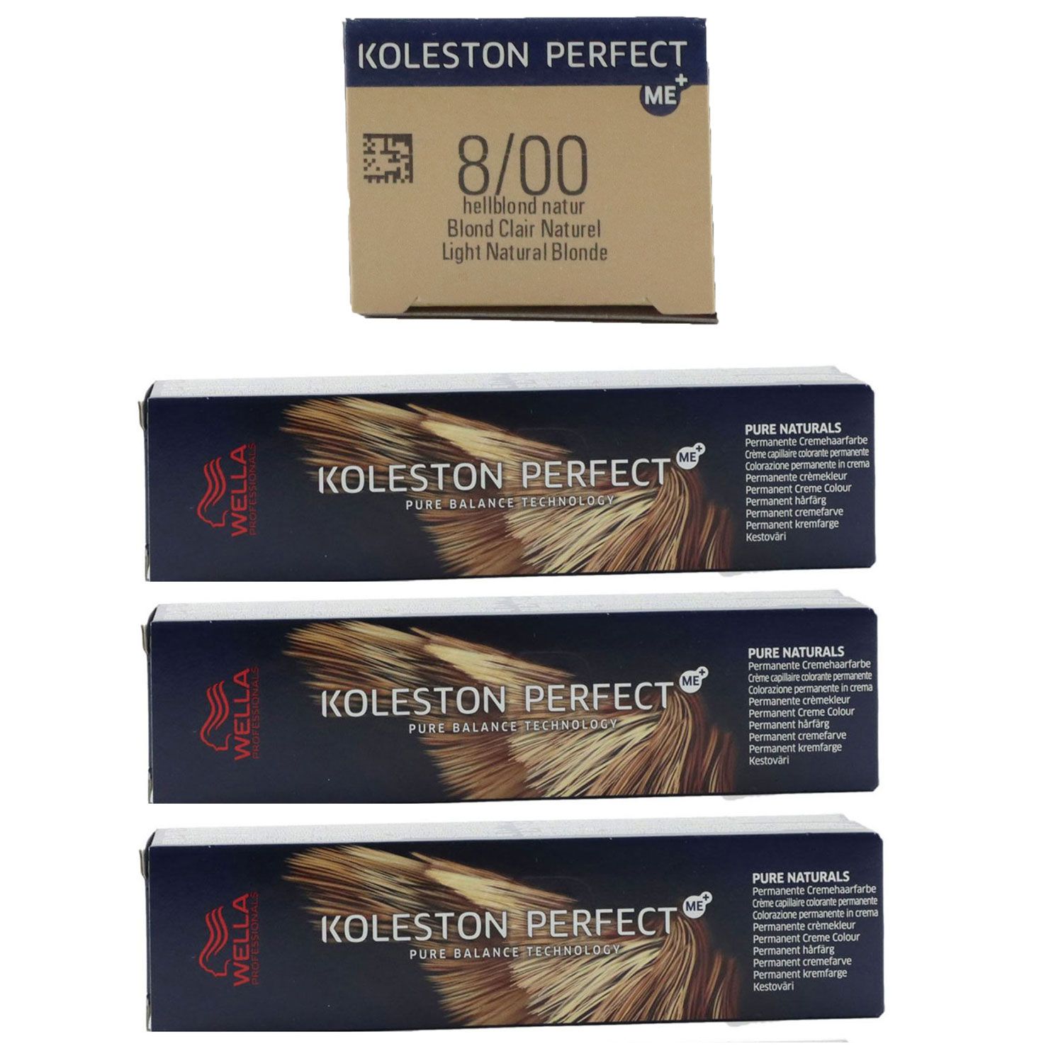Wella Koleston 3 x 60 ml 8/00 hellblond natur Set