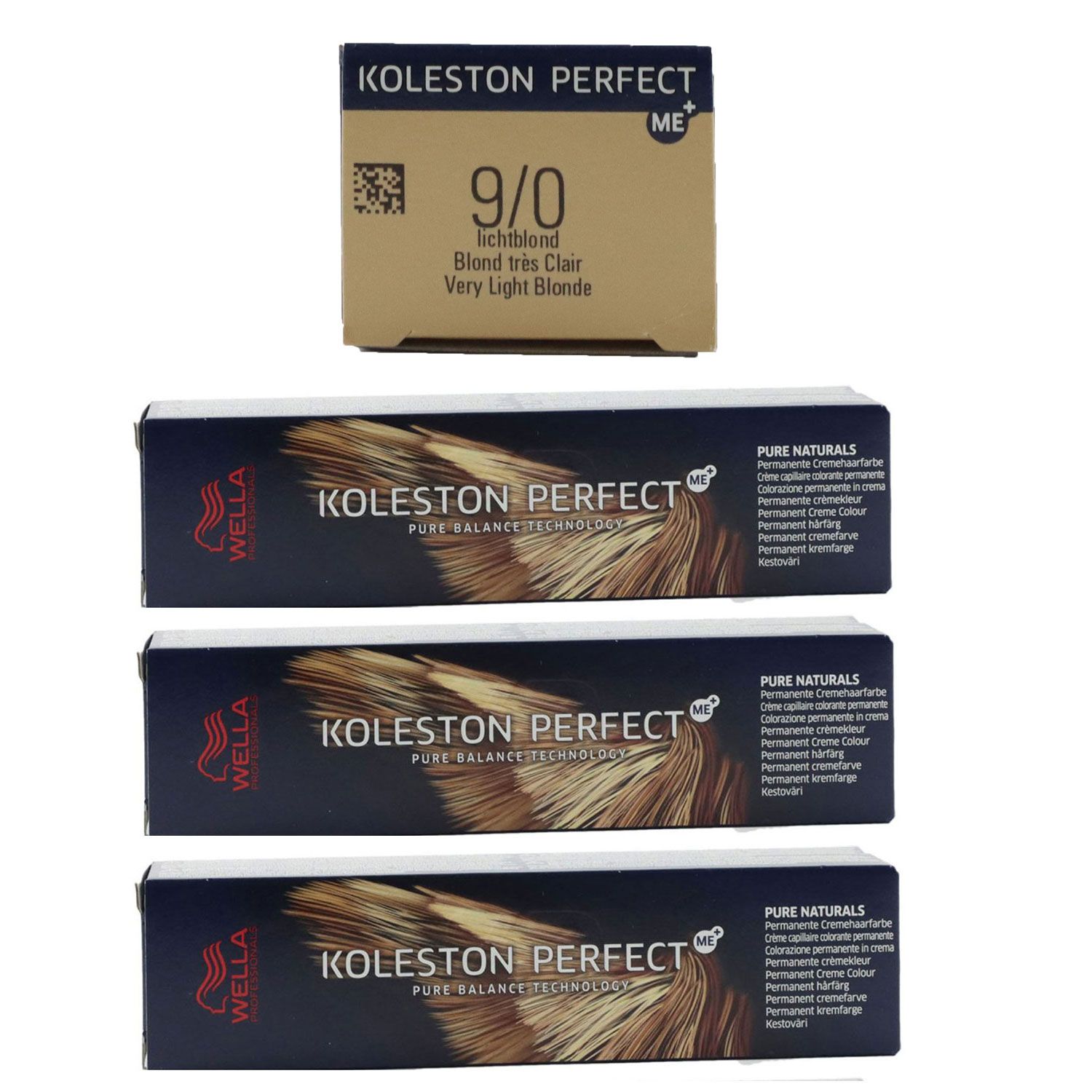 Wella Koleston 3 x 60 ml 9/0 lichtblond Set