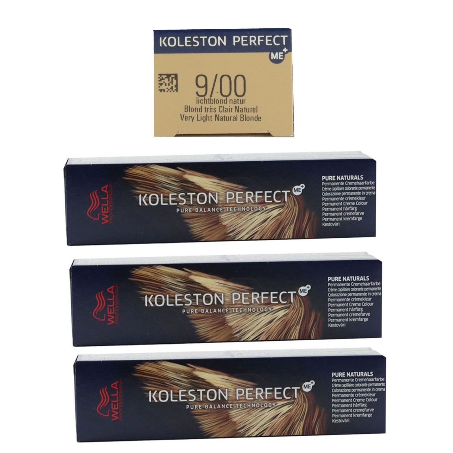 Wella Koleston 3 x 60 ml 9/00 lichtblond natur Set