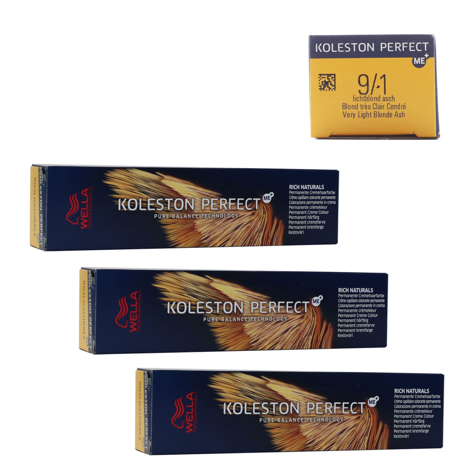 Wella Koleston 3 x 60 ml 9/1 lichtblond asch Set