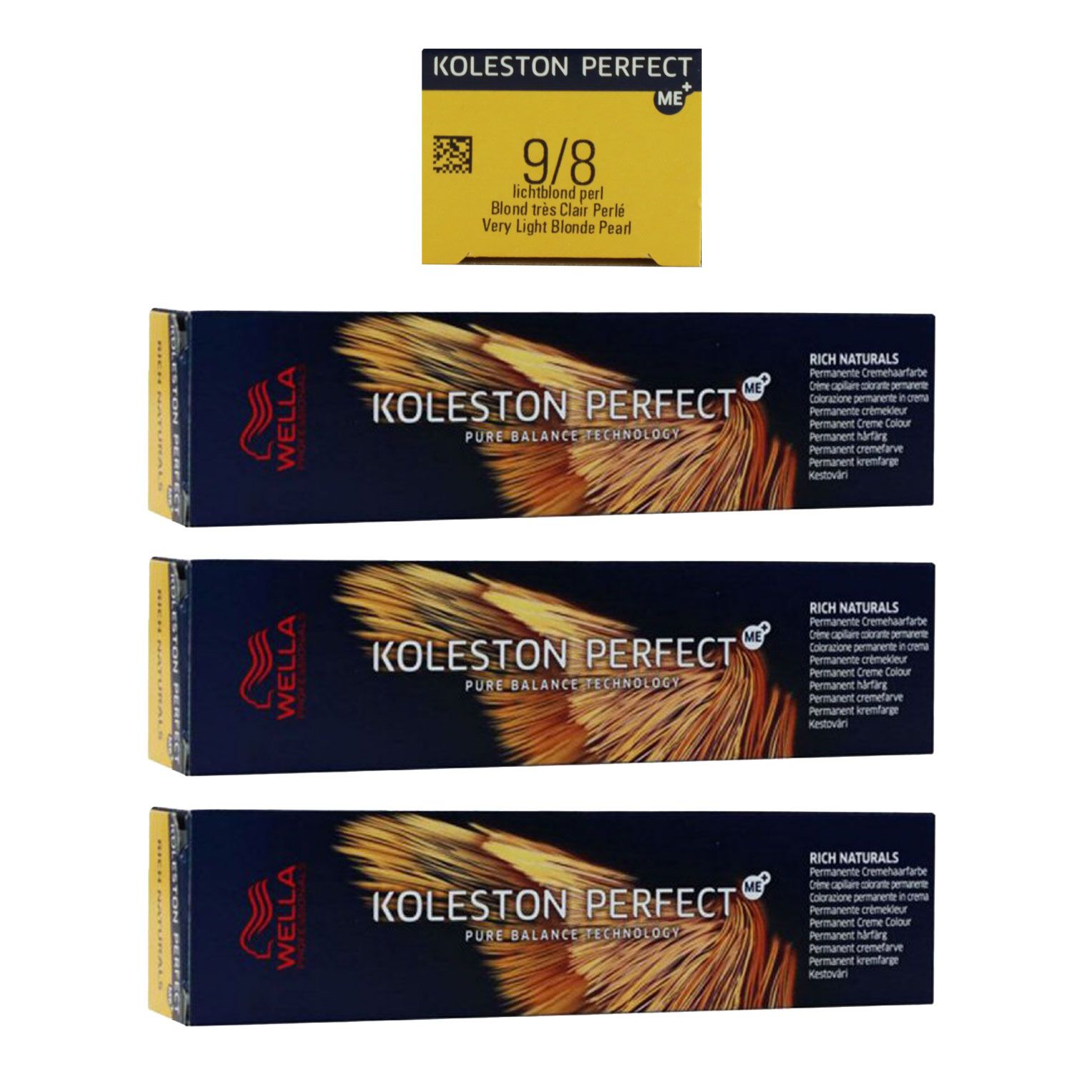 Wella Koleston 3 x 60 ml 9/8 lichtblond pearl Set