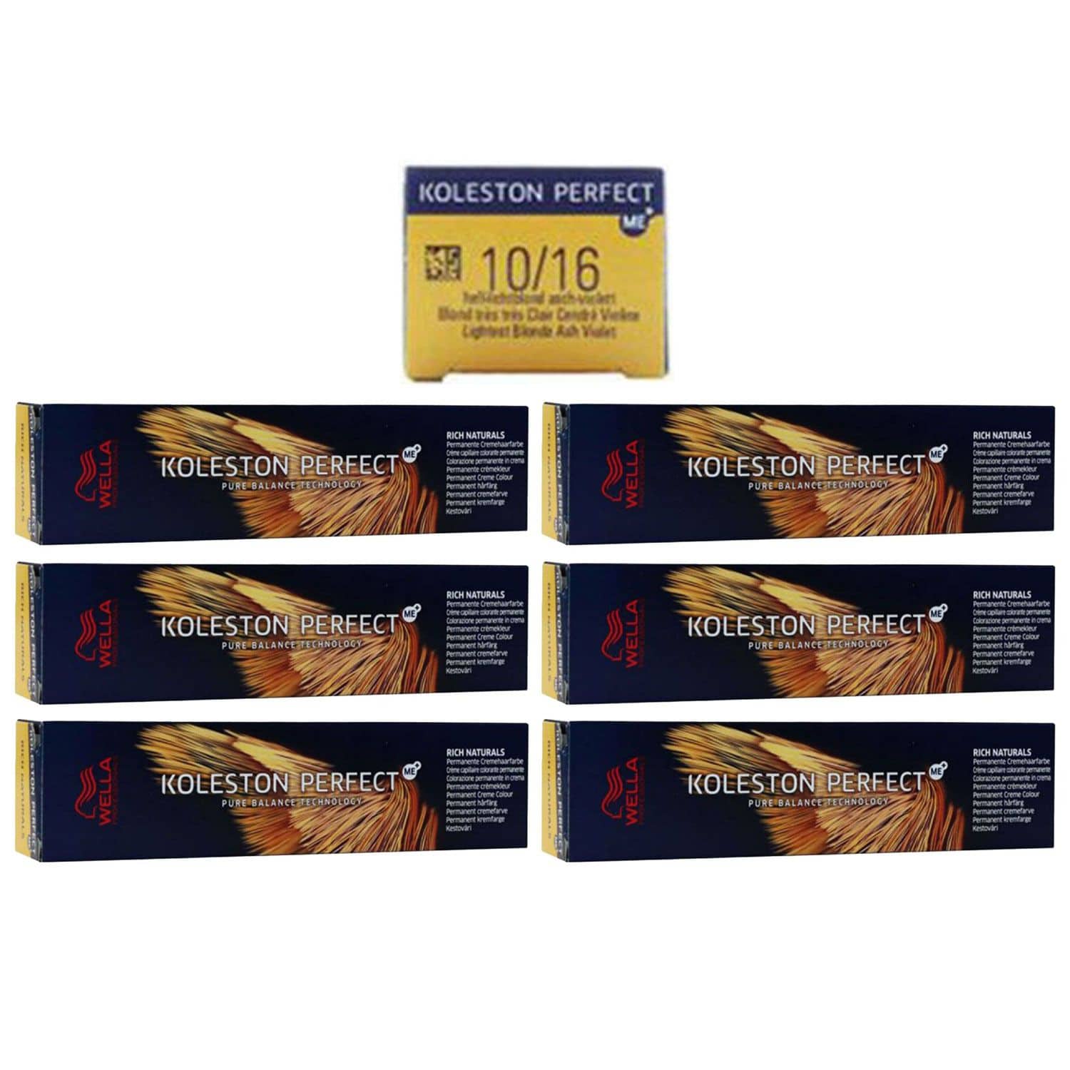 Wella Koleston 6 x 60 ml 10/16 hell lichtblond asch-violett Set