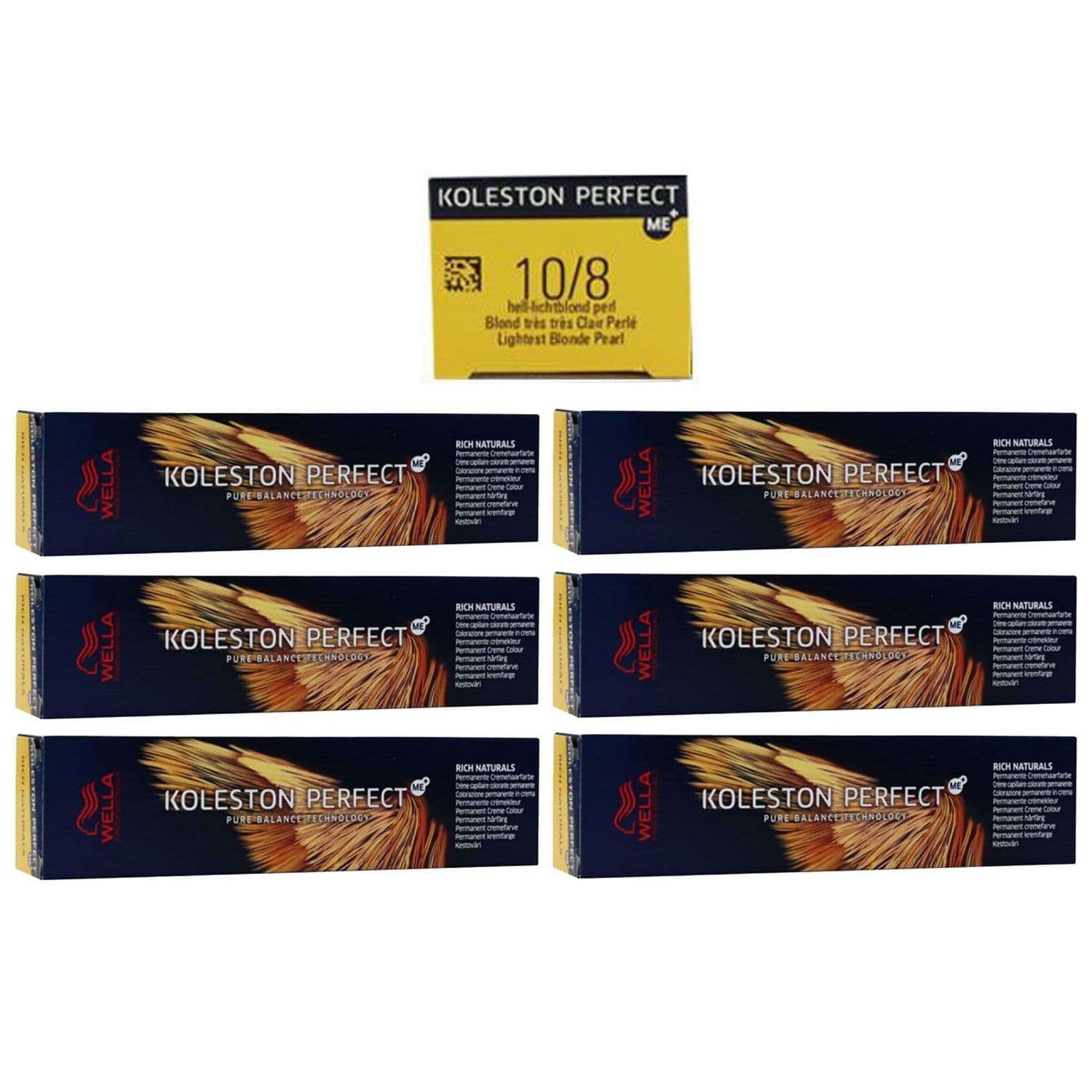 Wella Koleston 6 x 60 ml 10/8 hell lichtblond pearl Set