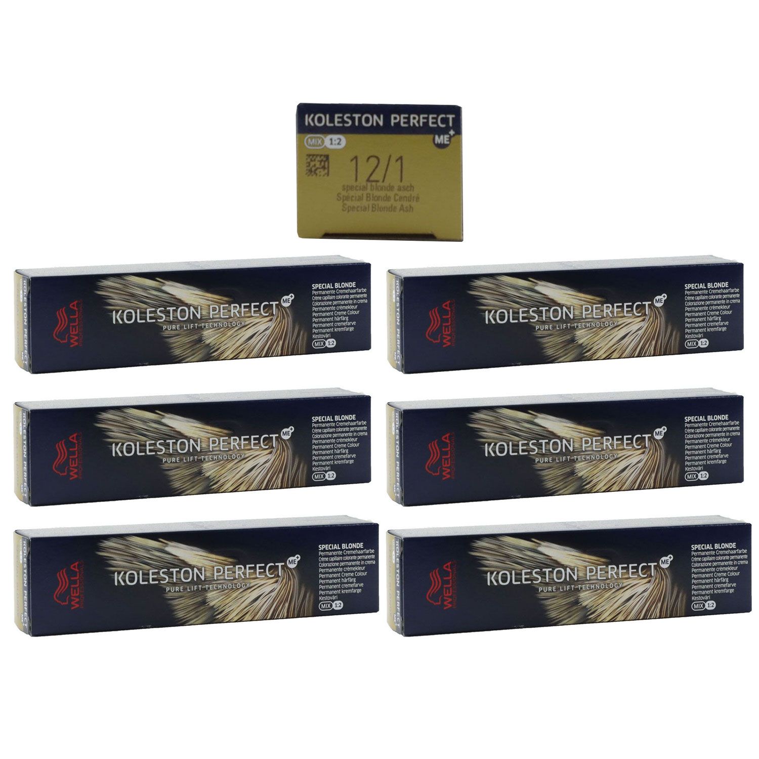 Wella Koleston 6 x 60 ml 12/1 Spezialblond asch Set