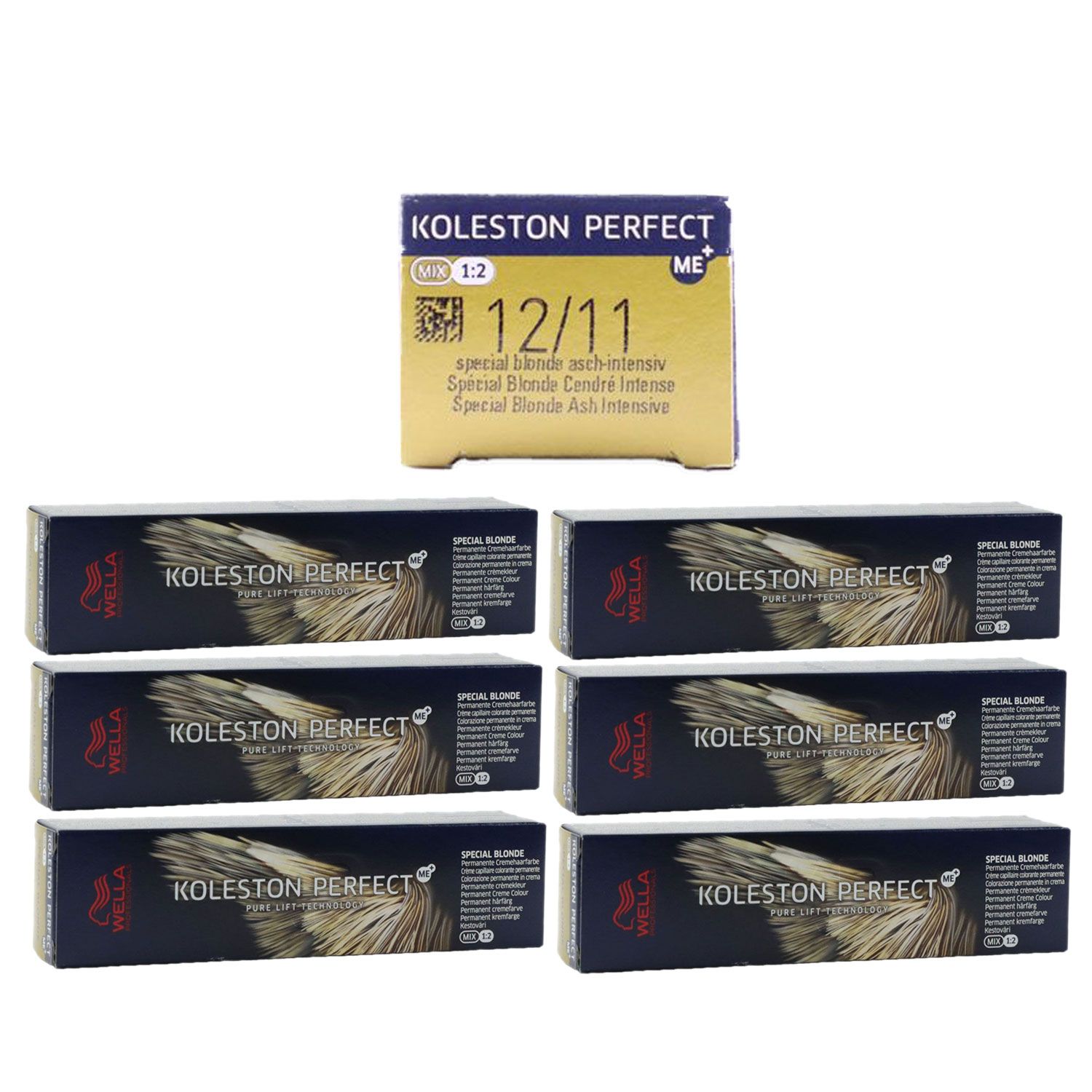 Wella Koleston 6 x 60 ml 12/11 Spezialblond asch intensiv Set