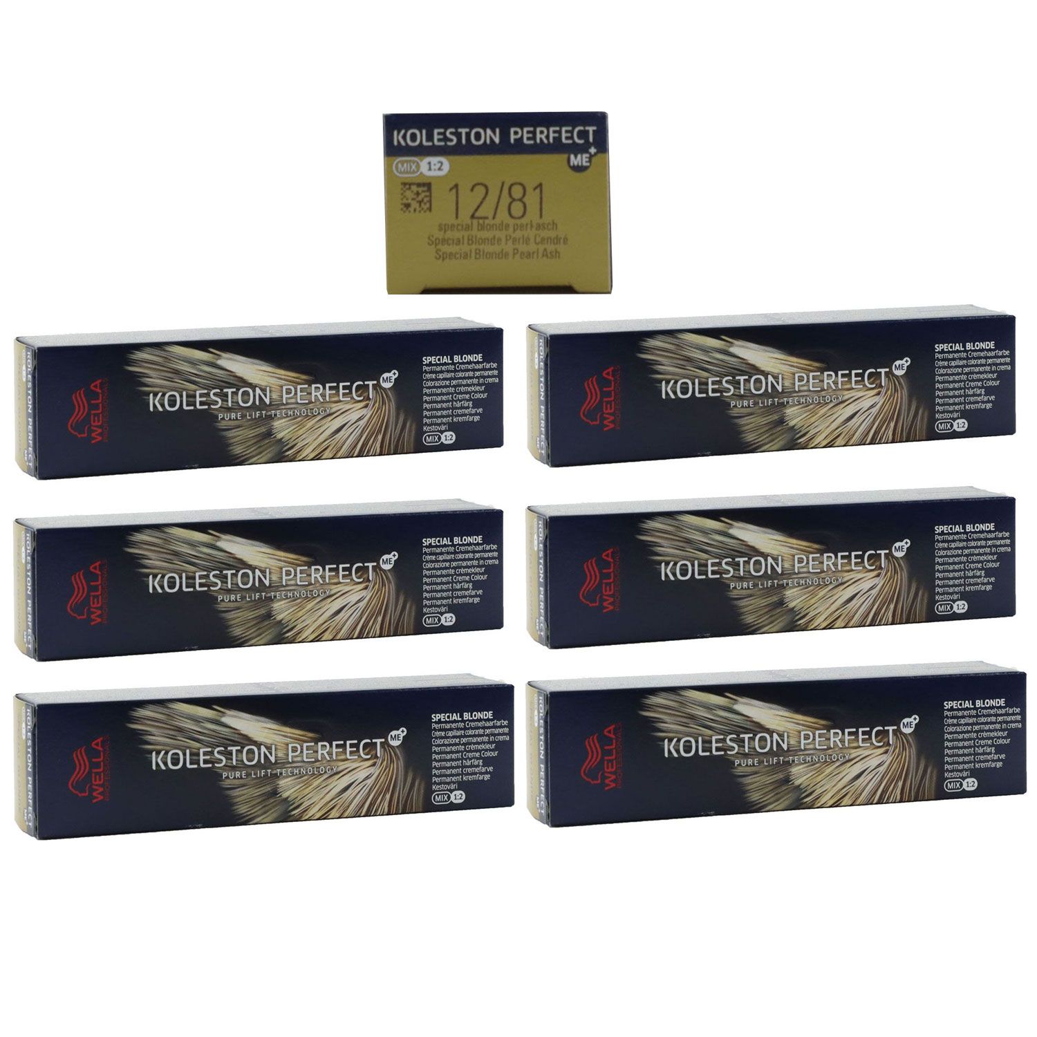 Wella Koleston 6 x 60 ml 12/81 Spezialblond perl asch Set