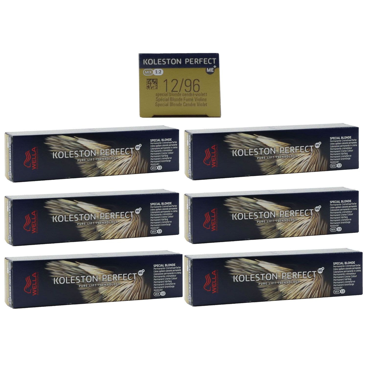 Wella Koleston 6 x 60 ml 12/96 Spezialblond cendre violett Set