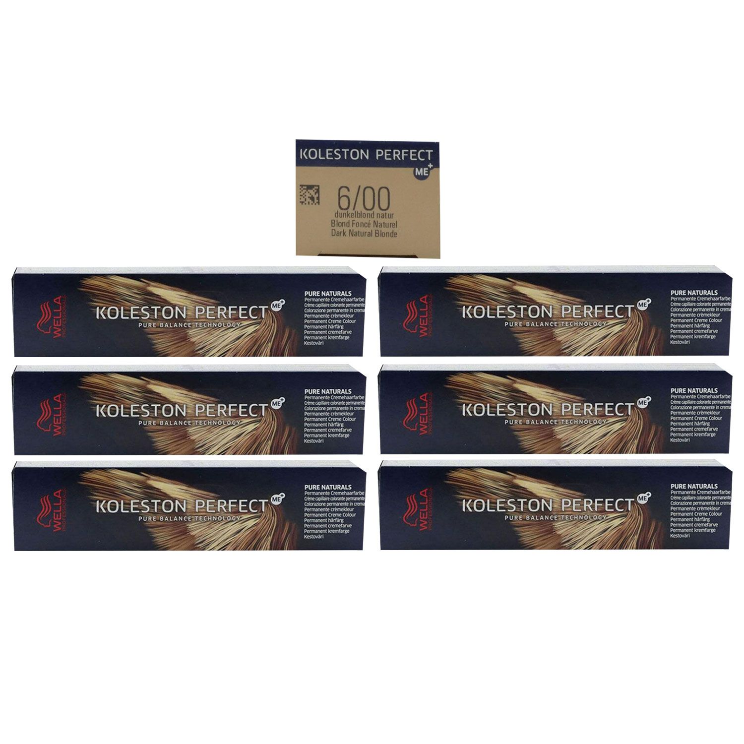 Wella Koleston 6 x 60 ml 6/00 dunkelblond natur Set