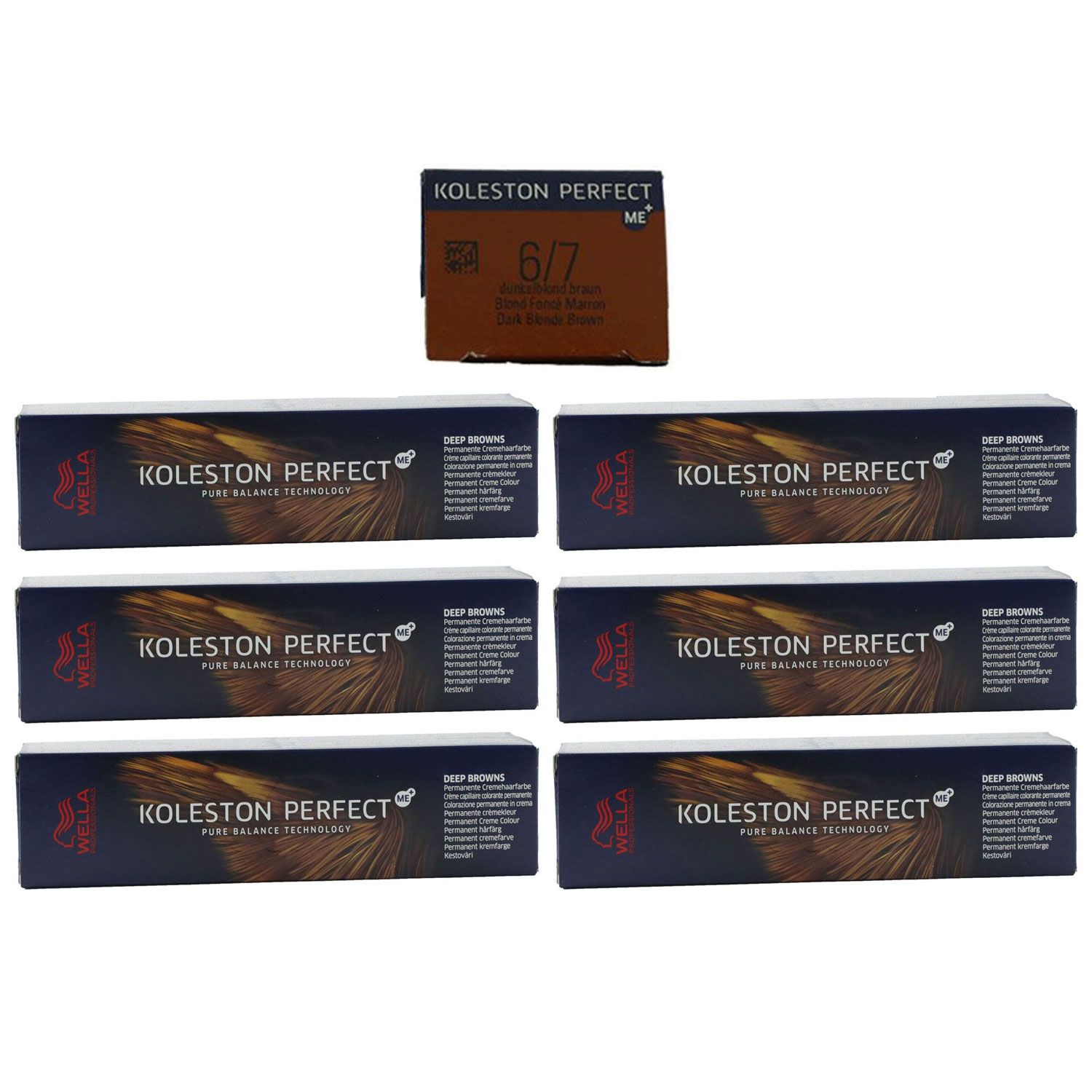 Wella Koleston 6 x 60 ml 6/7 dunkelblond braun Set