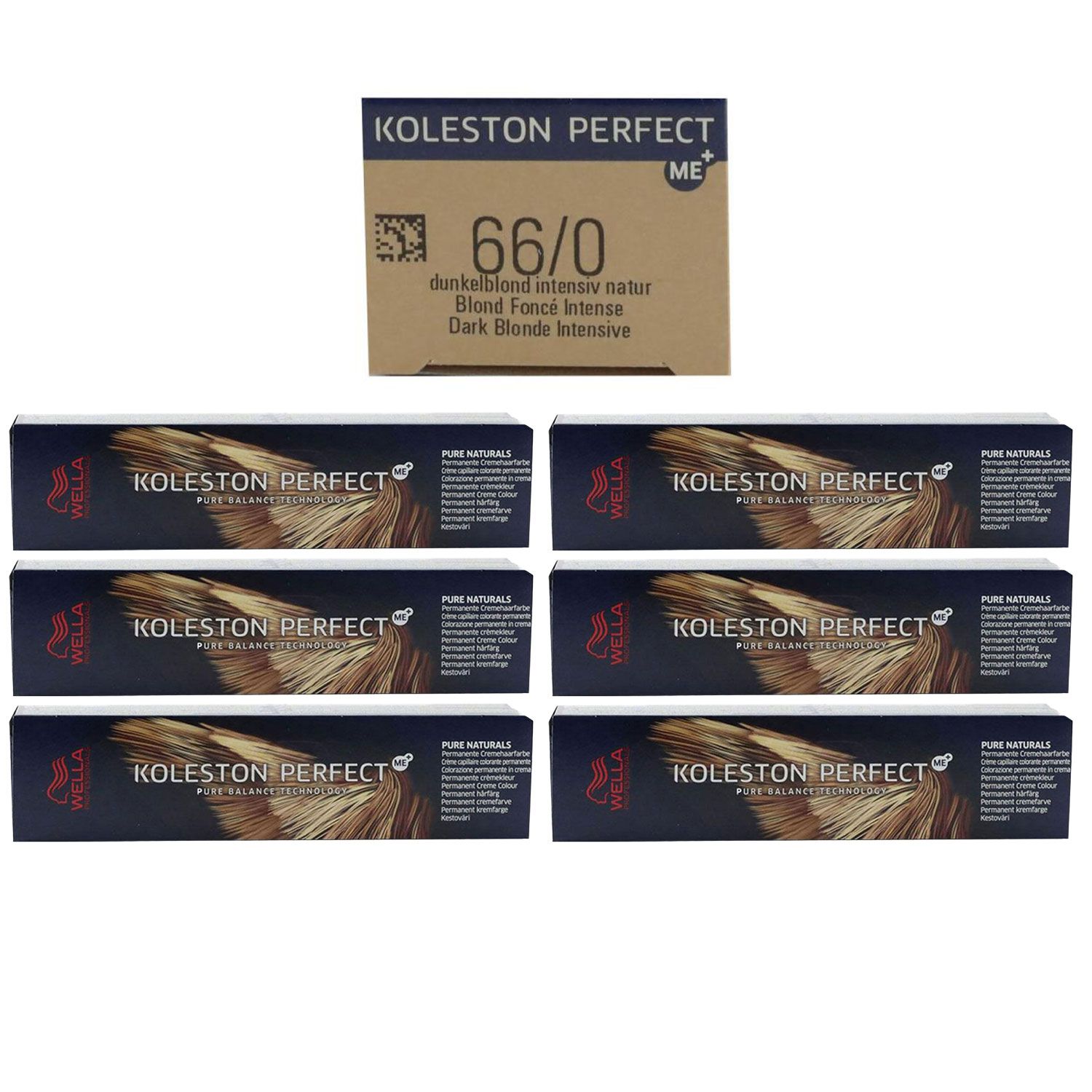 Wella Koleston 6 x 60 ml 66/0 dunkelblond intensiv natur Set