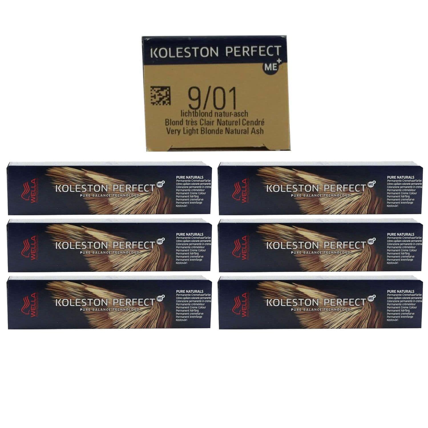 Wella Koleston 6 x 60 ml 9/01 lichtblond natur asch Set